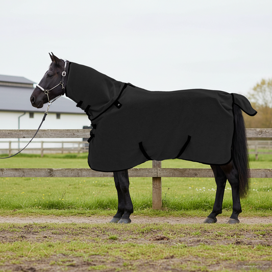 Horse Blanket Black 85 cm Polyester Fleece
