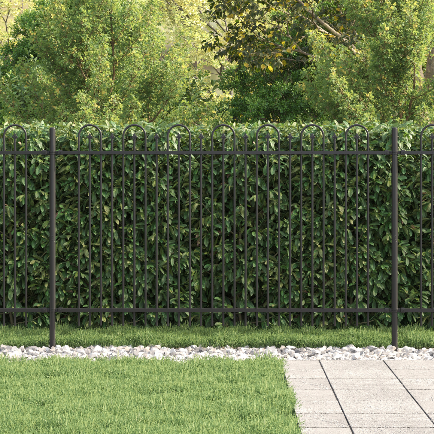 Spike Arch Fence DRONTEN Black