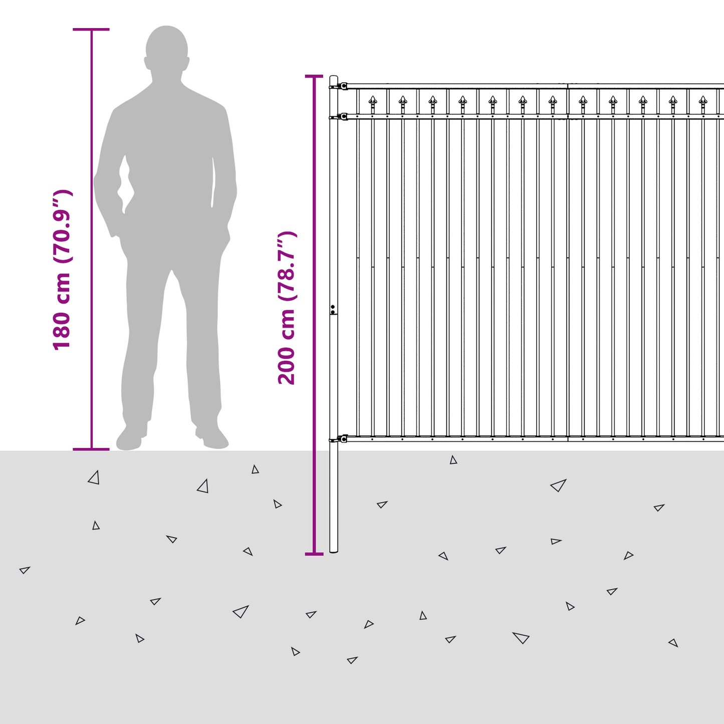 Spike Fence BAARLO Black