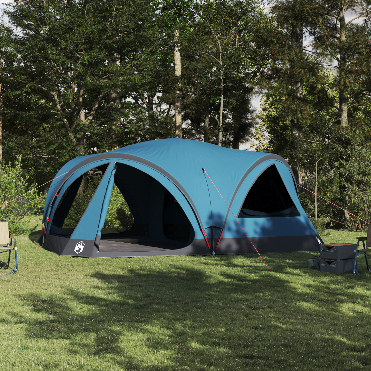 Family Tent 10-Person Blue and Grey 460 x 430 x 214 cm
