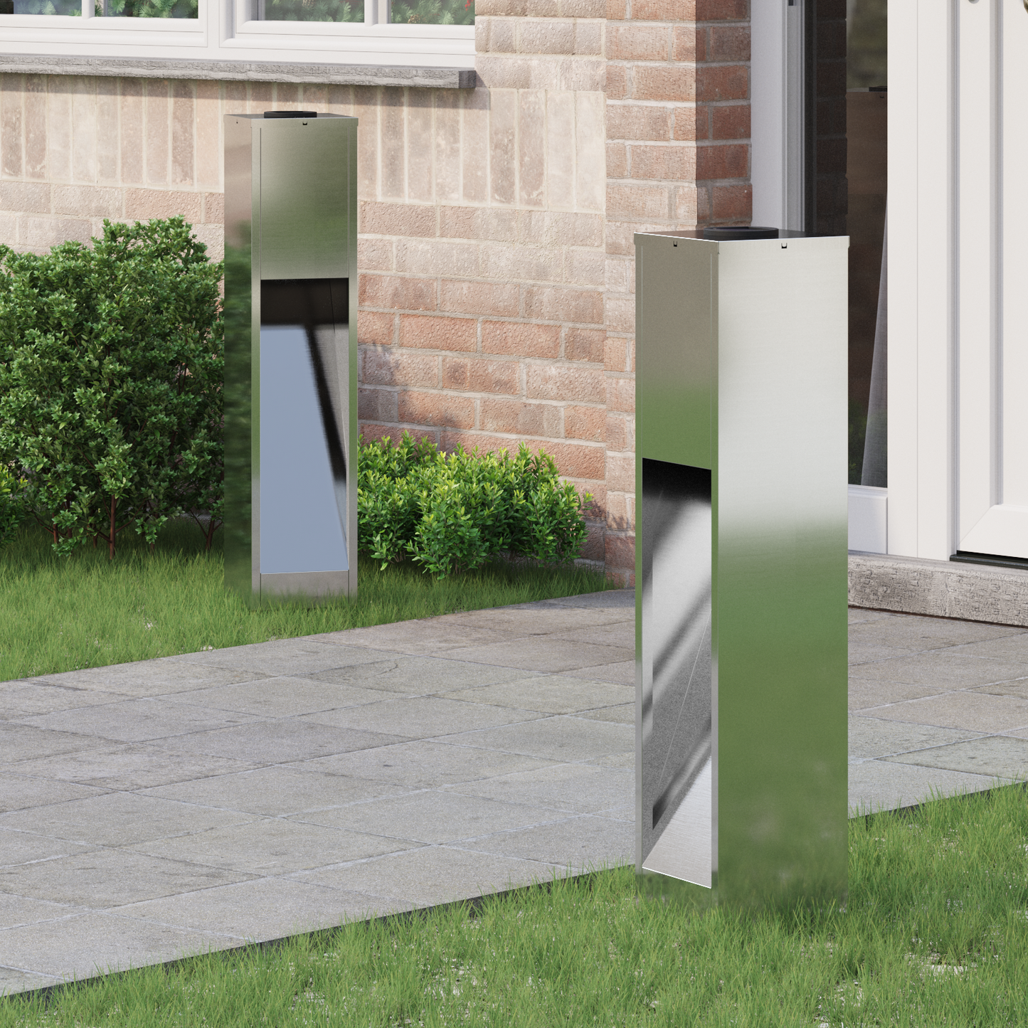 Solar Led Pathway Light 2 pcs Silver Galvanized