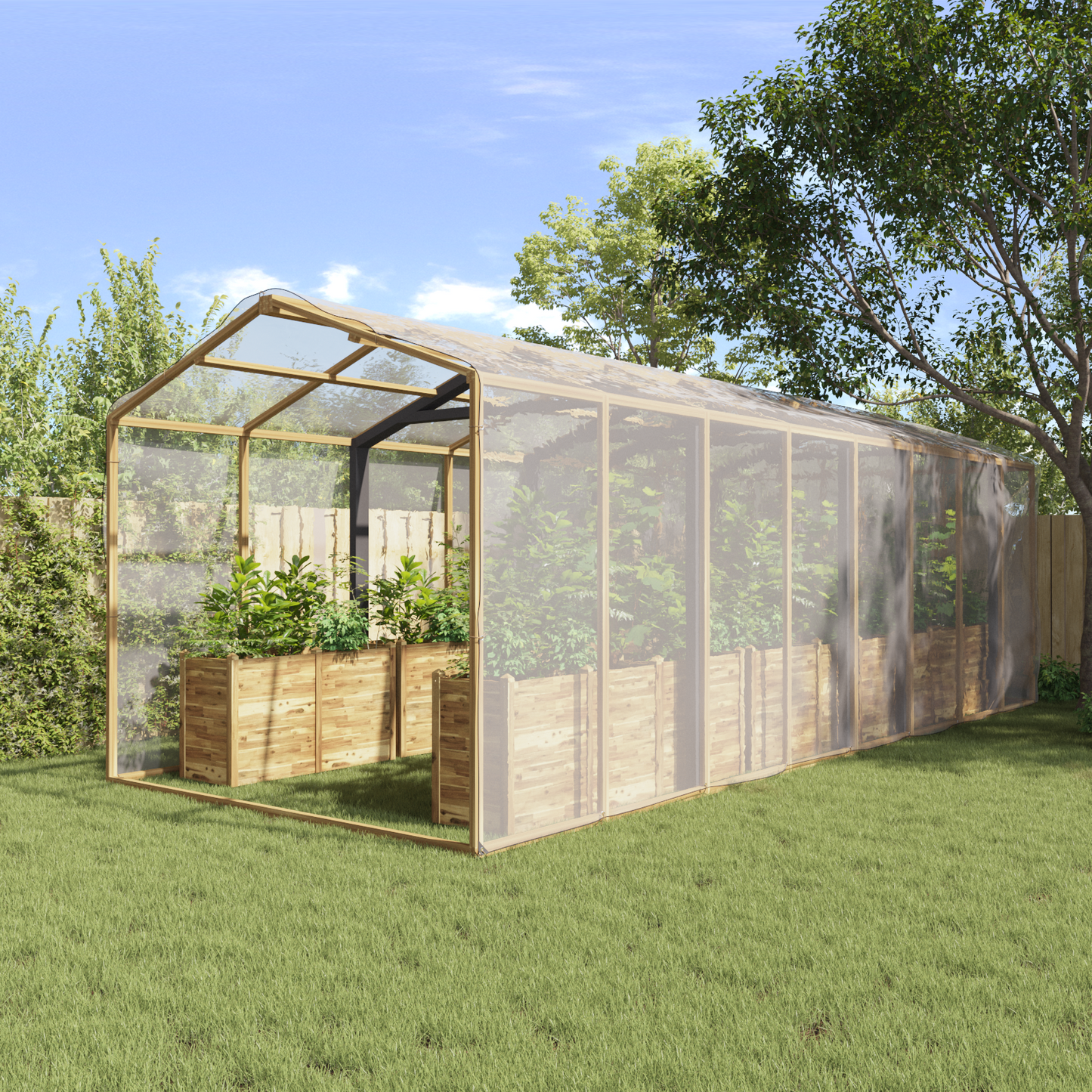 Plant Cover Transparent 6 x 6 m PE