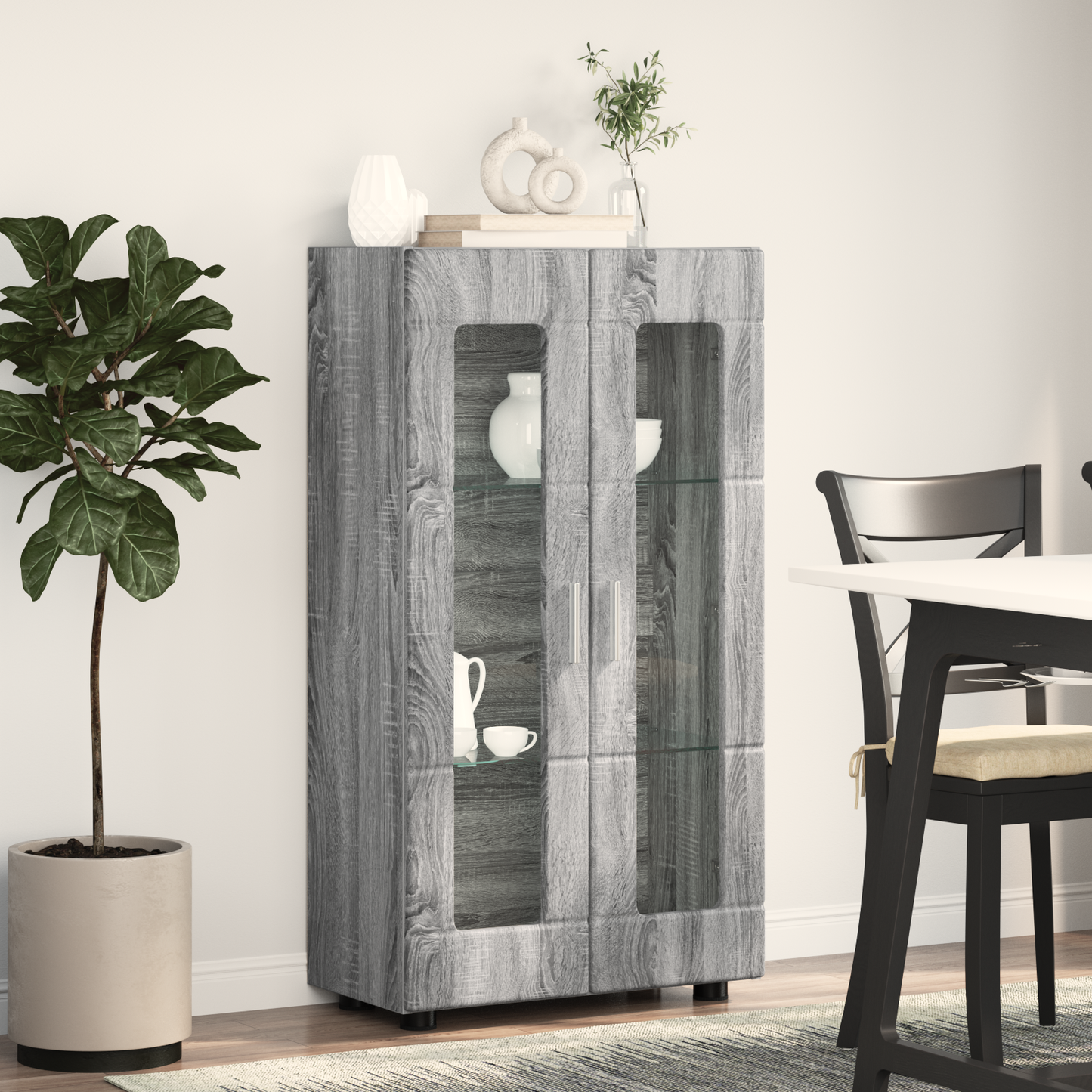 Sideboard FLORIN Grey Sonoma 55.5 x 29 x 100 cm Engineered Wood