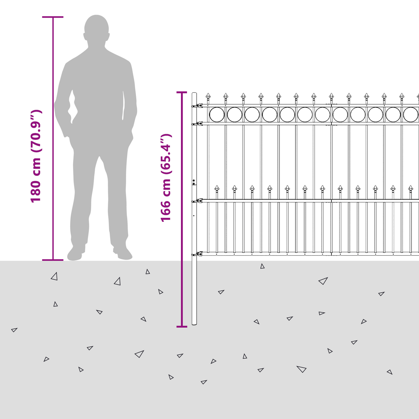 Spike Ring Fence HORST Black