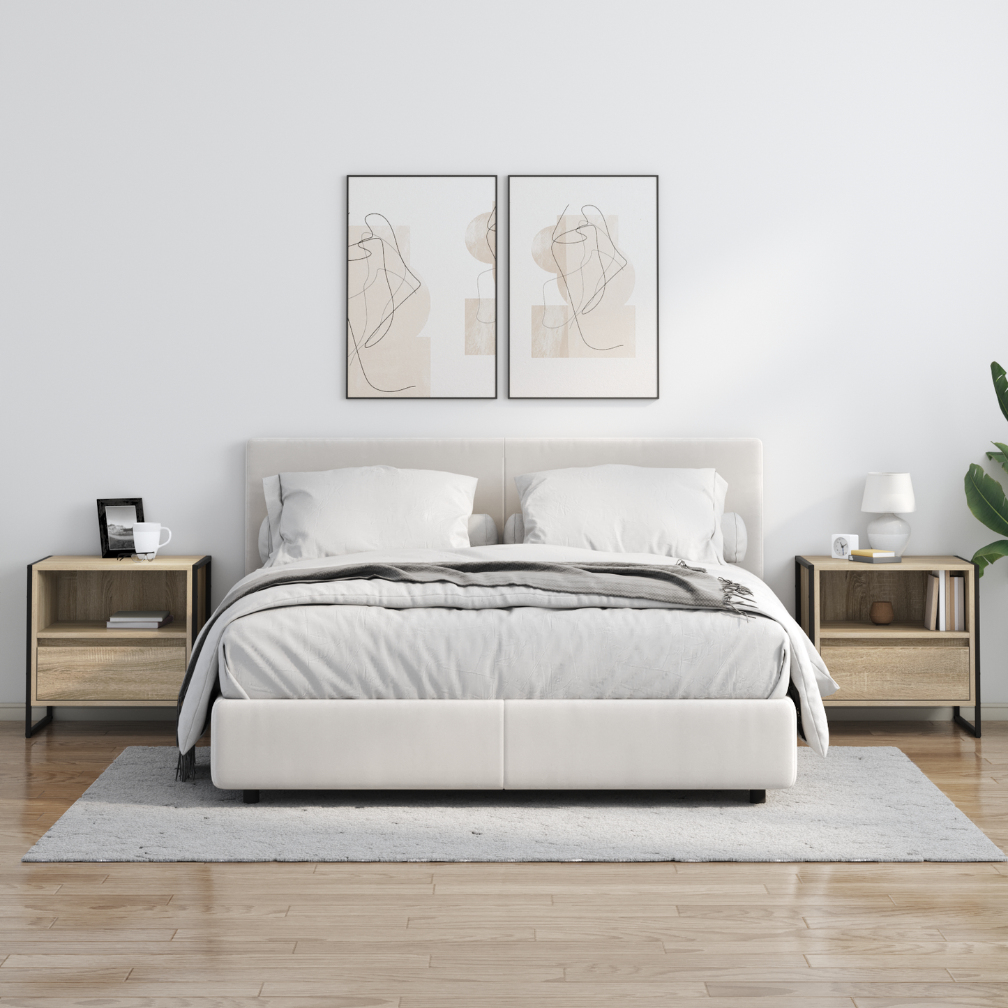 Bedside Table 2 pcs Sonoma 50 x 39.5 x 50 cm Engineered Wood