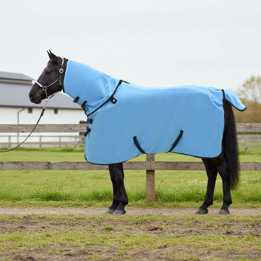 Horse Blanket Full Aqua 105 cm Polyester Fleece