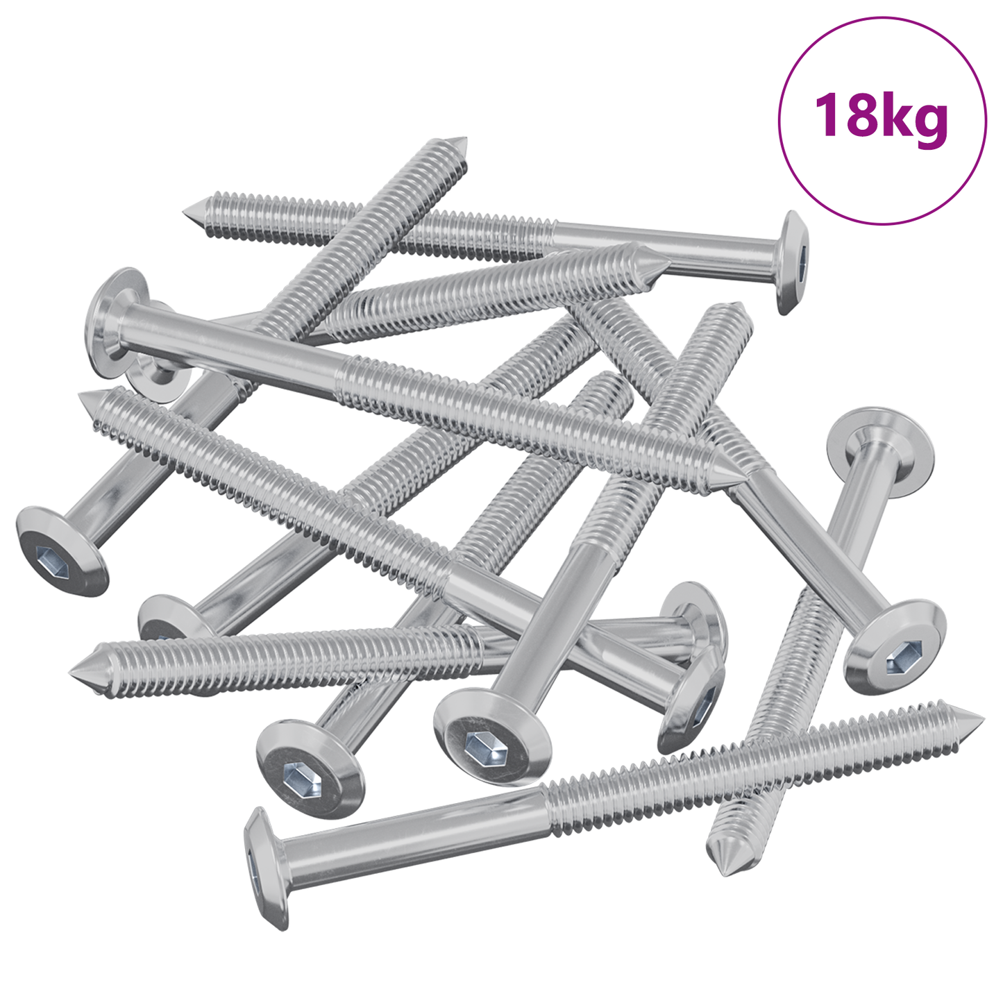 Furniture Screws 1200 pcs Silver Steel