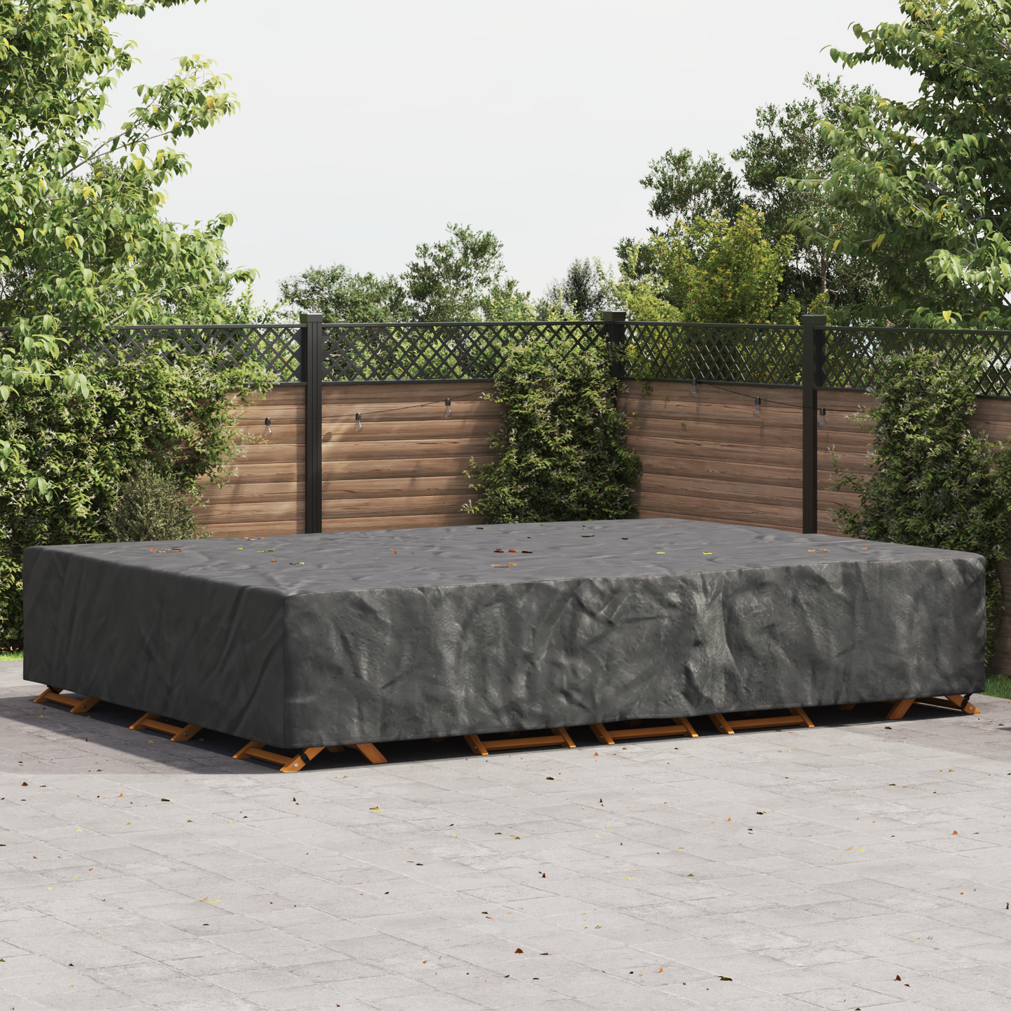 Furniture Cover Plain Black 350 x 260 x 90 cm 420D