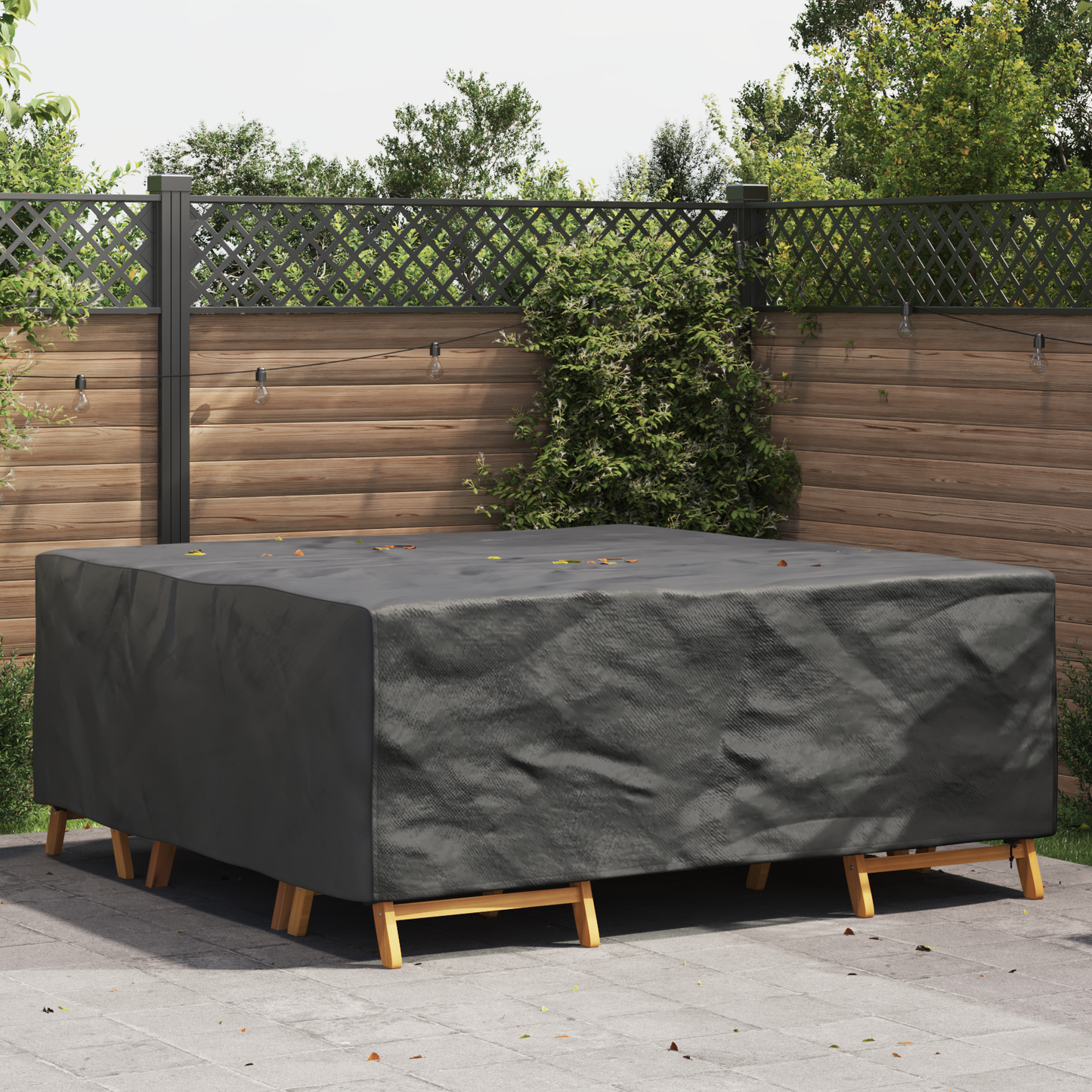 Furniture Cover Plain Black 200 x 200 x 90 cm 420D