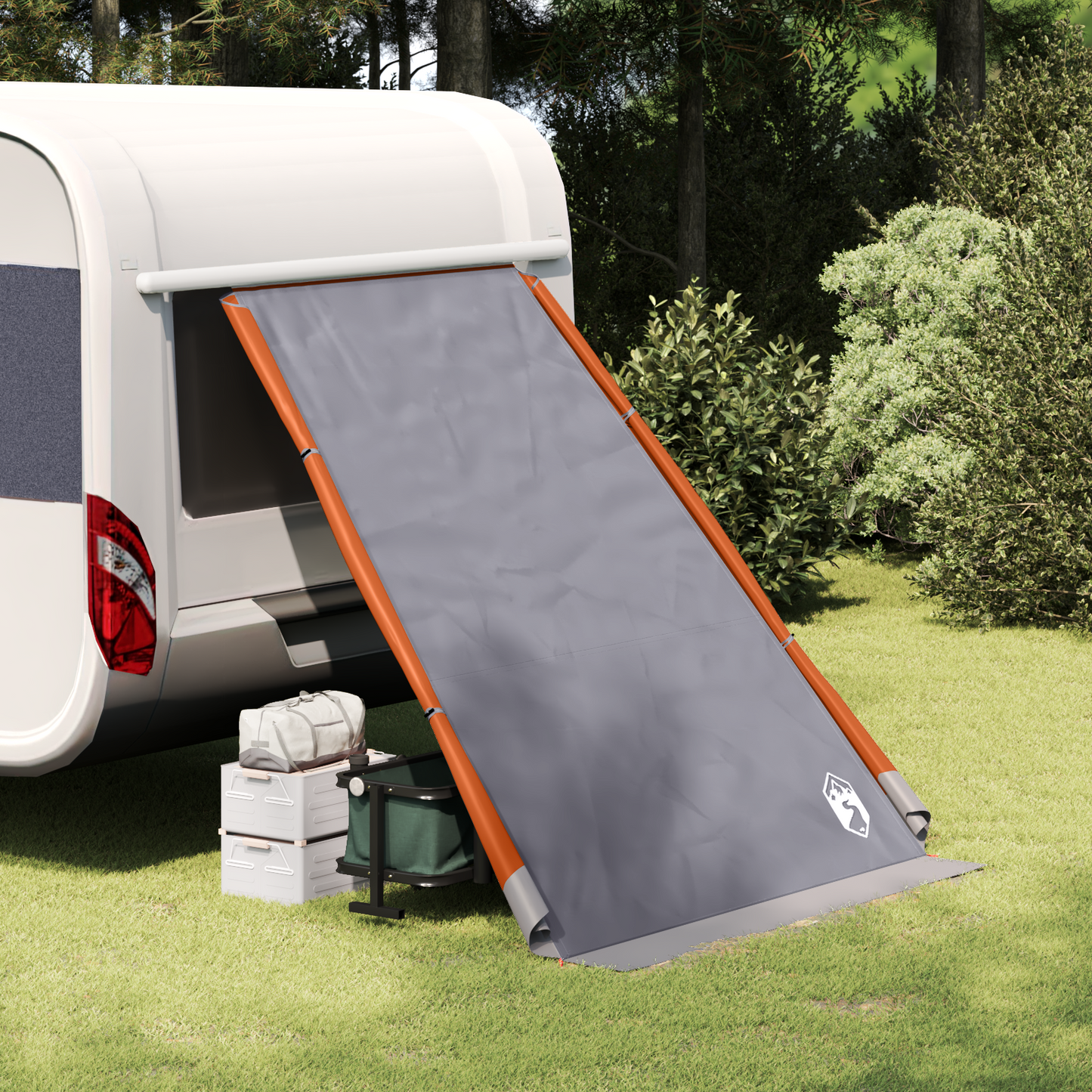 Tailgate Tent -Person 190 x 150 x 185 cm Grey and Orange