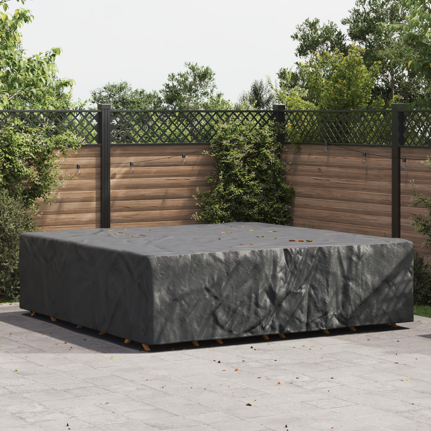 Furniture Cover Plain Black 260 x 260 x 90 cm 600D