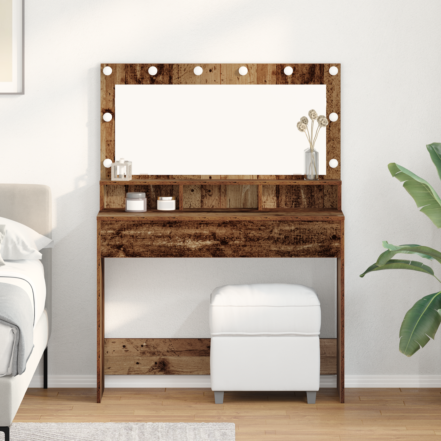 Dressing Table Old Wood 100 x 41 x 135 cm Engineered Wood
