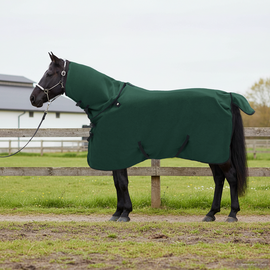Horse Blanket Dark Green 85 cm Polyester Fleece