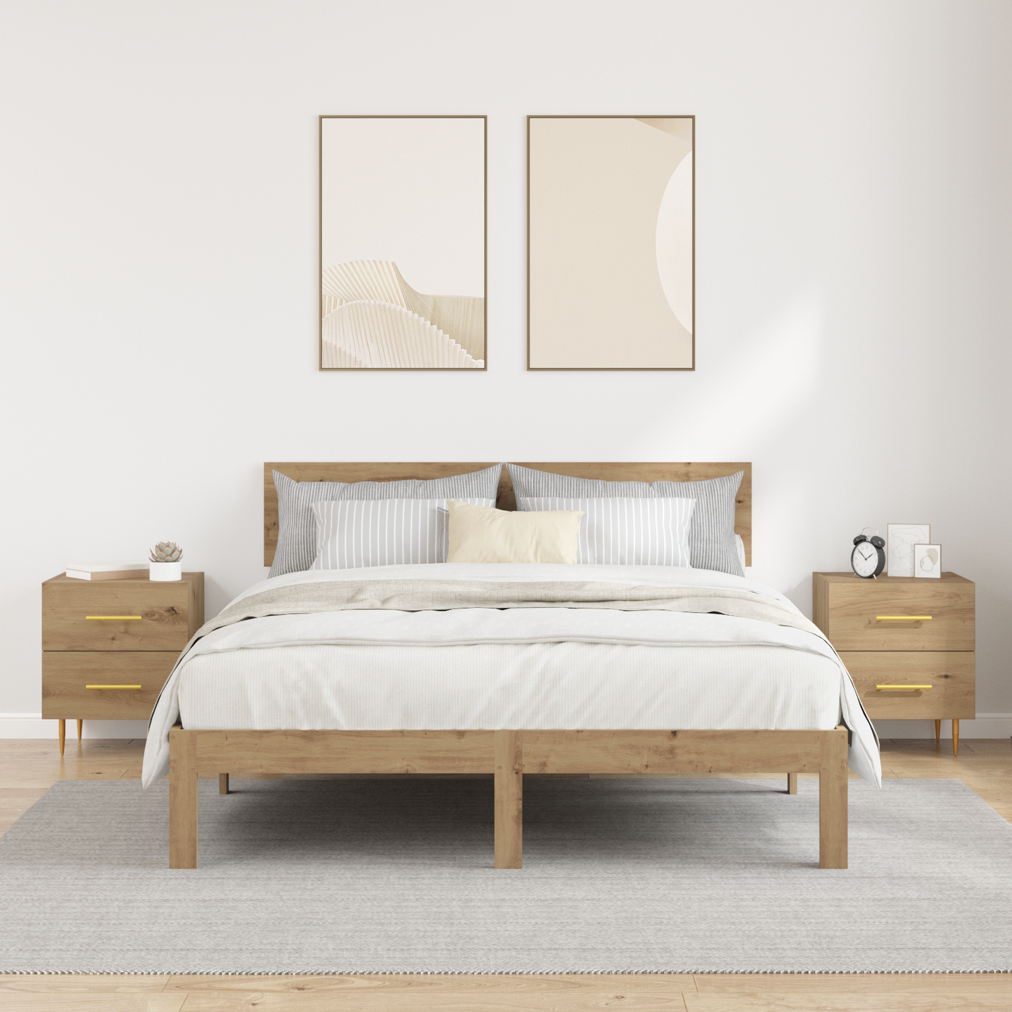 Bedside Cabinet with Drawer 2 pcs Artisan Oak 40 x 35 x 47.5 cm