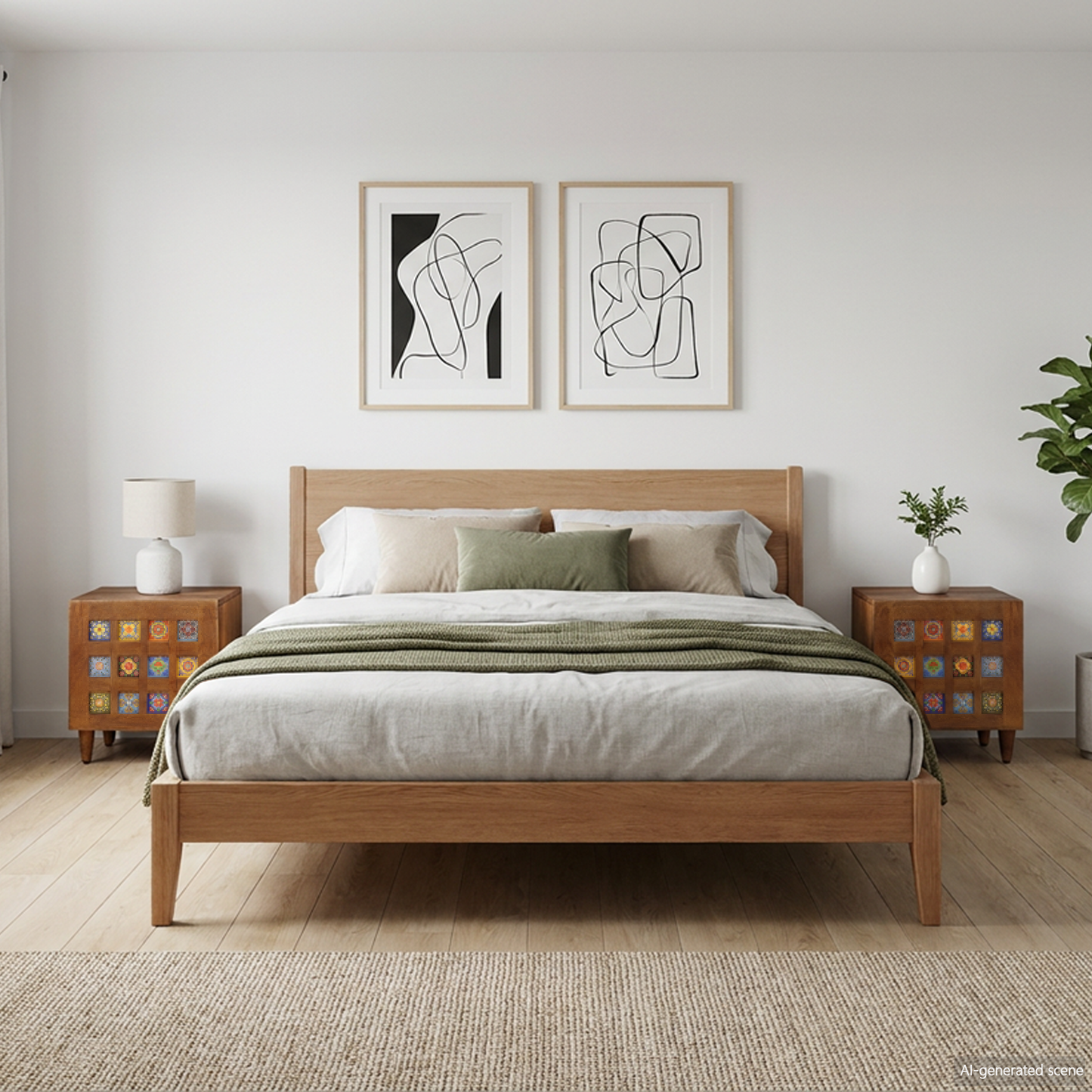 Bedside Cabinet 2 pcs Brown 40 x 33 x 46 cm Solid Mango Wood