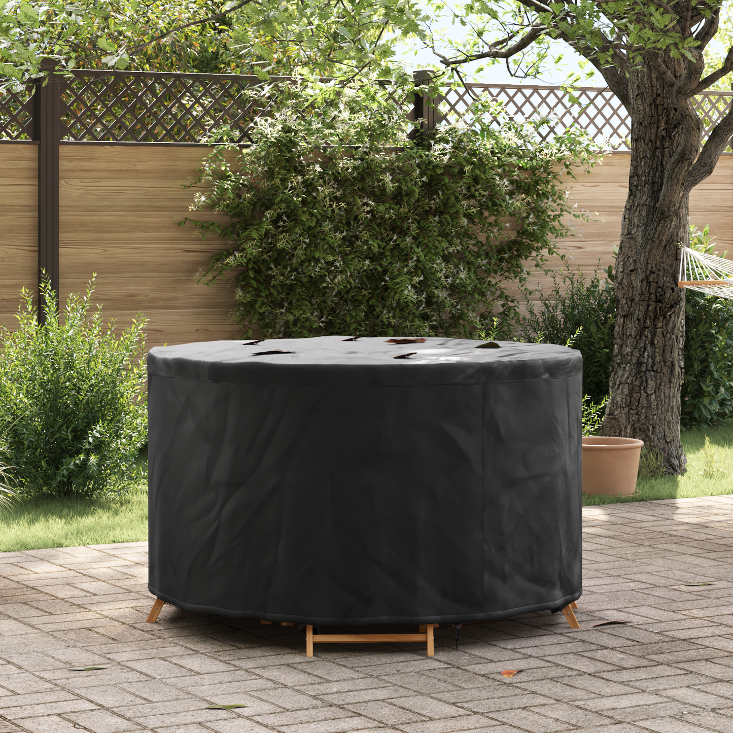 Furniture Cover Black 102 x 102 x 71 cm 420D Oxford Fabric