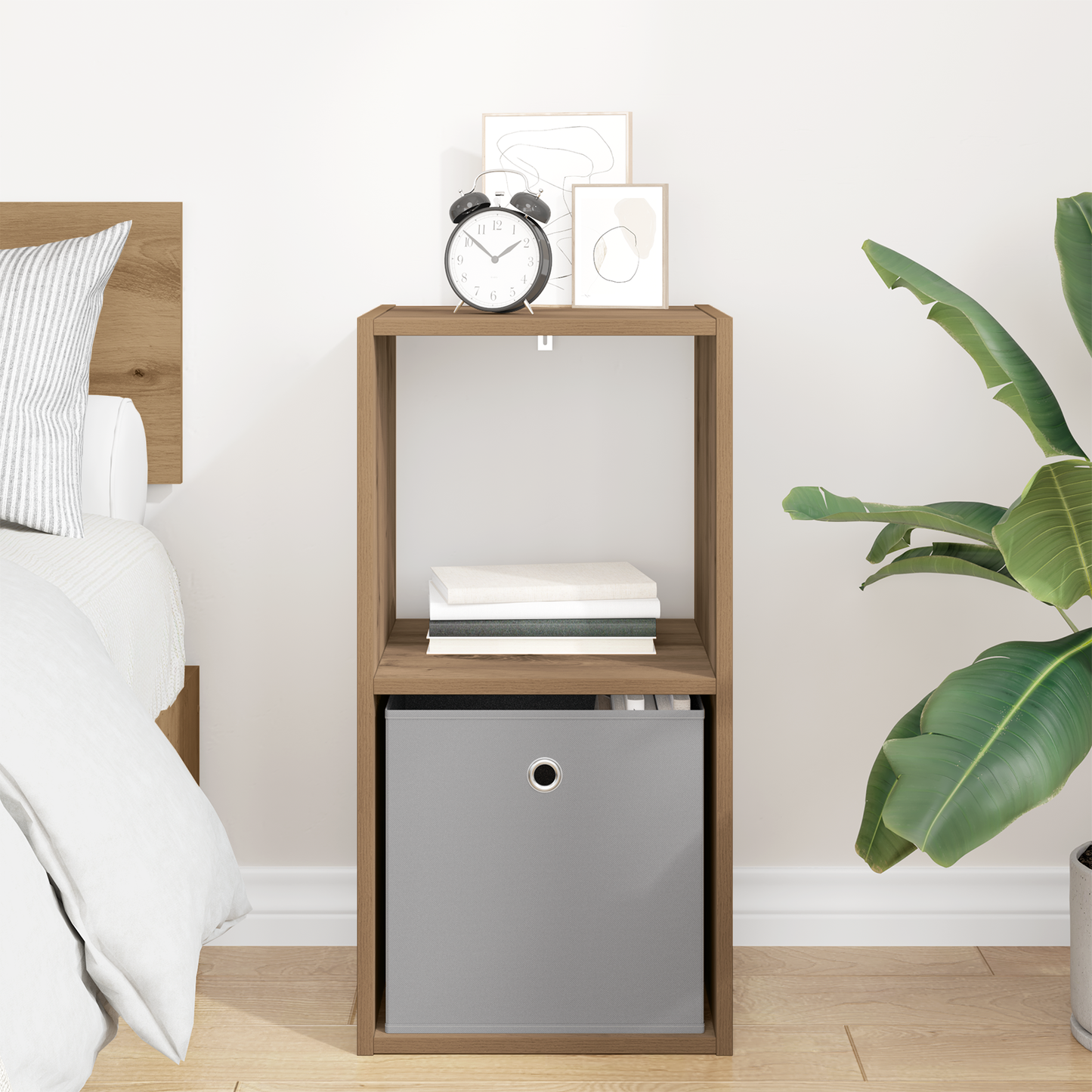 Bedside Table Artisan Oak 35 x 32 x 68.5 cm Engineered Wood