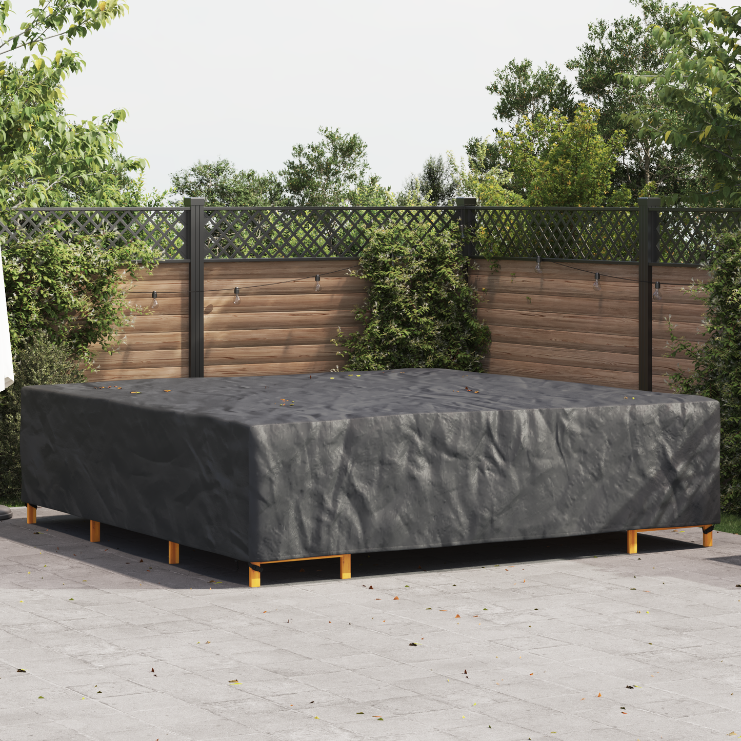 Furniture Cover Plain Black 300 x 300 x 70 cm 210D