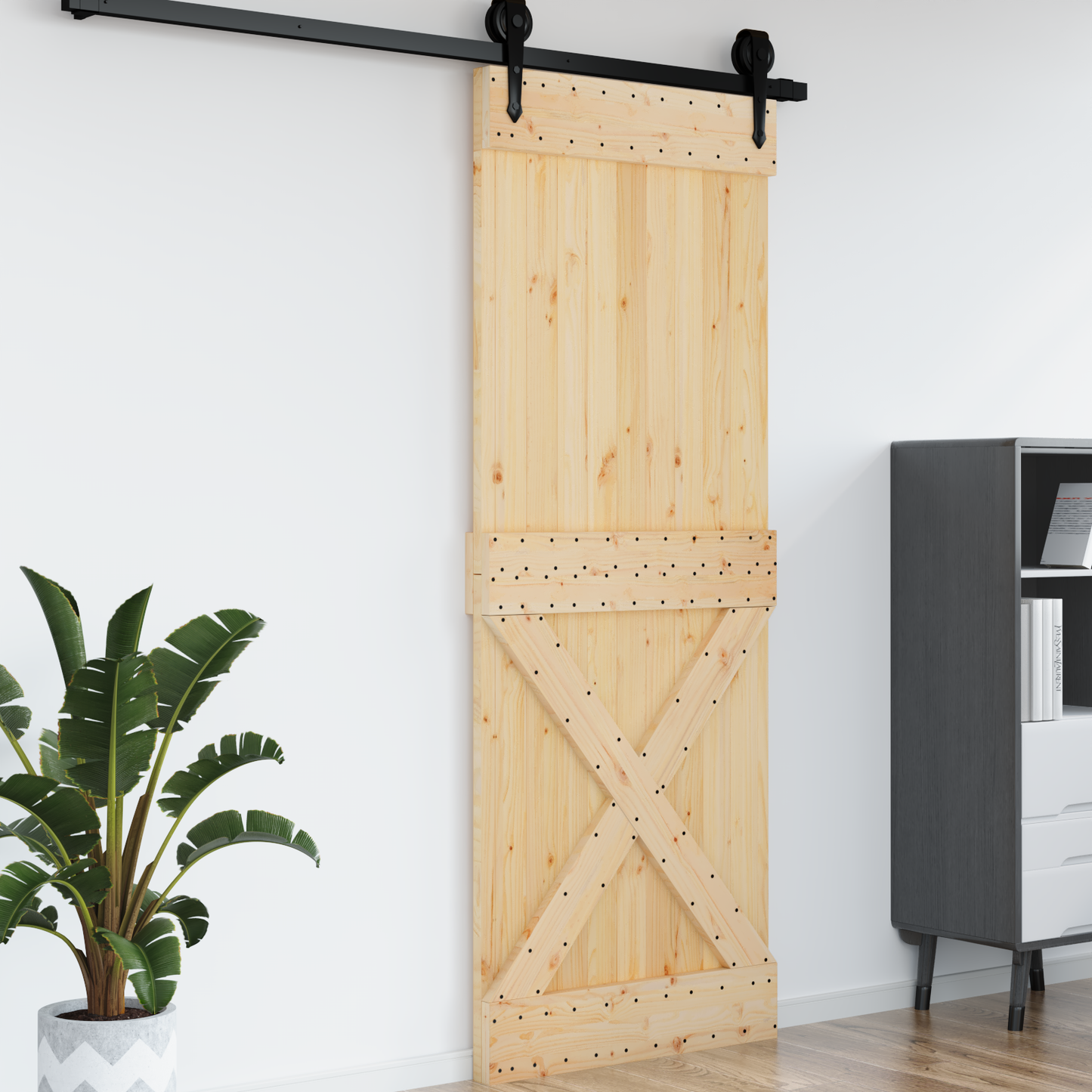 Door NARVIK Natural 85 x 210 cm Solid Pine Wood