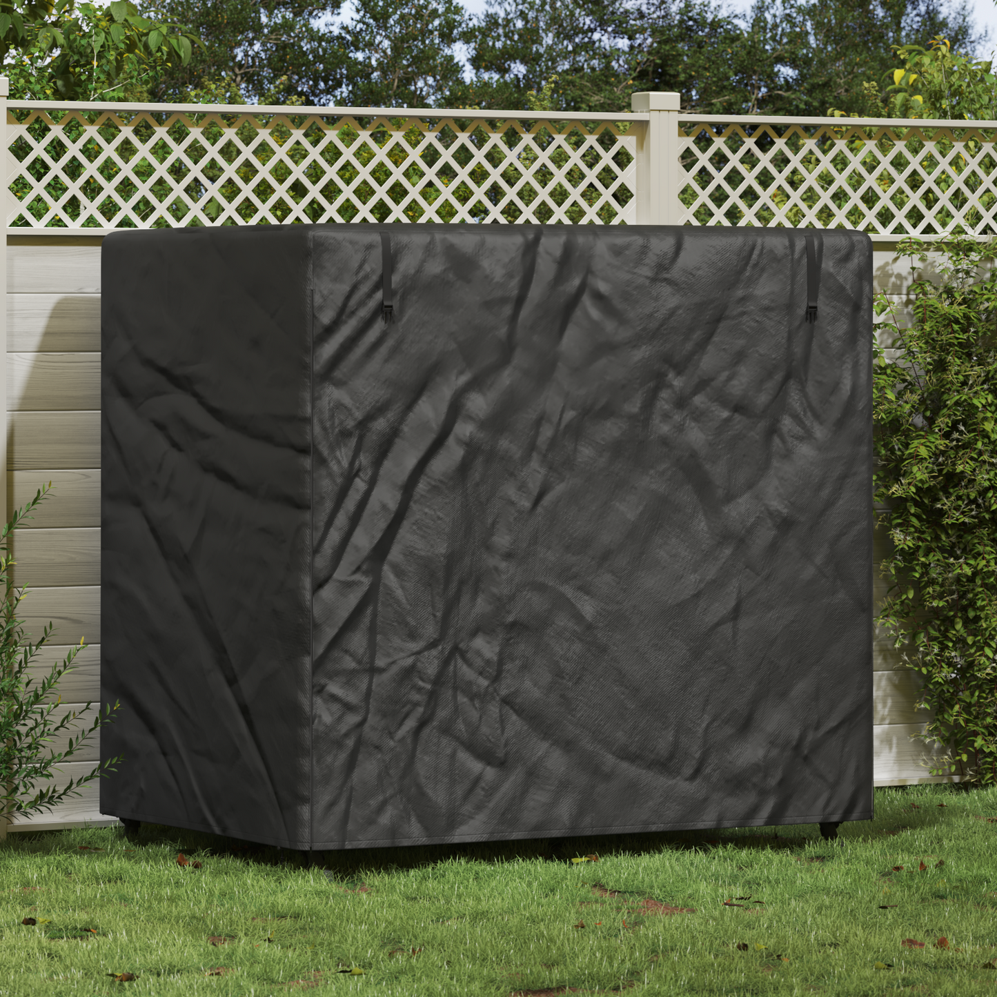 Outdoor Swing Cover Black 175 x 125 x 180 cm 600D Oxford Fabric