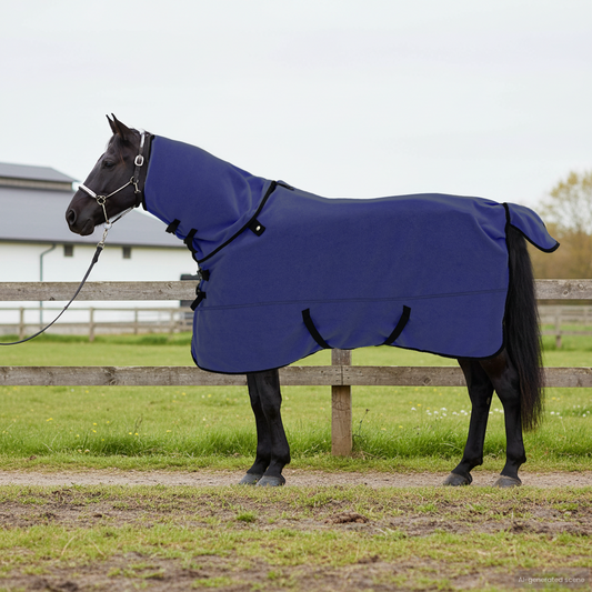 Horse Blanket Navy Blue 165 cm Polyester Fleece