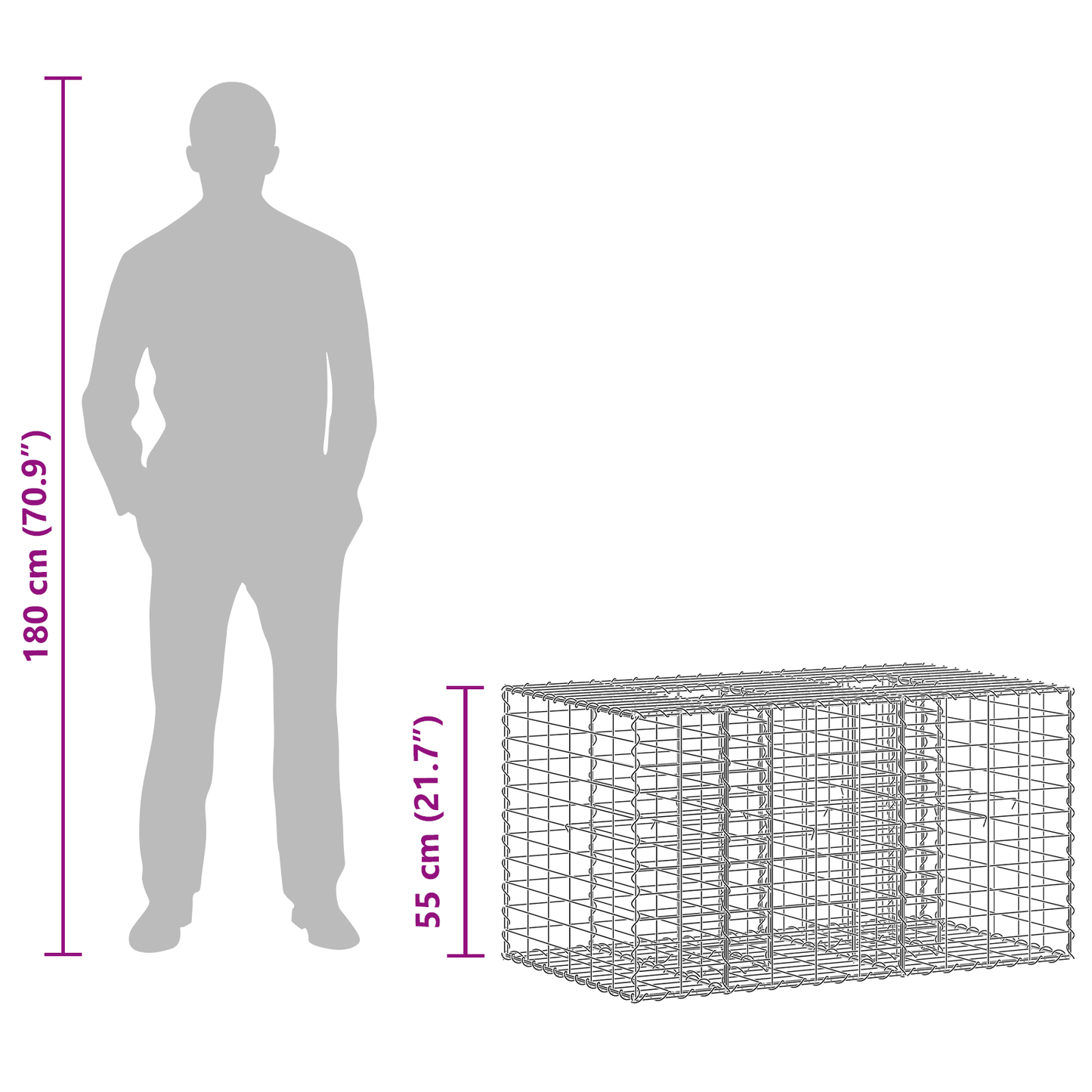 Gabion Raised Bed Silver