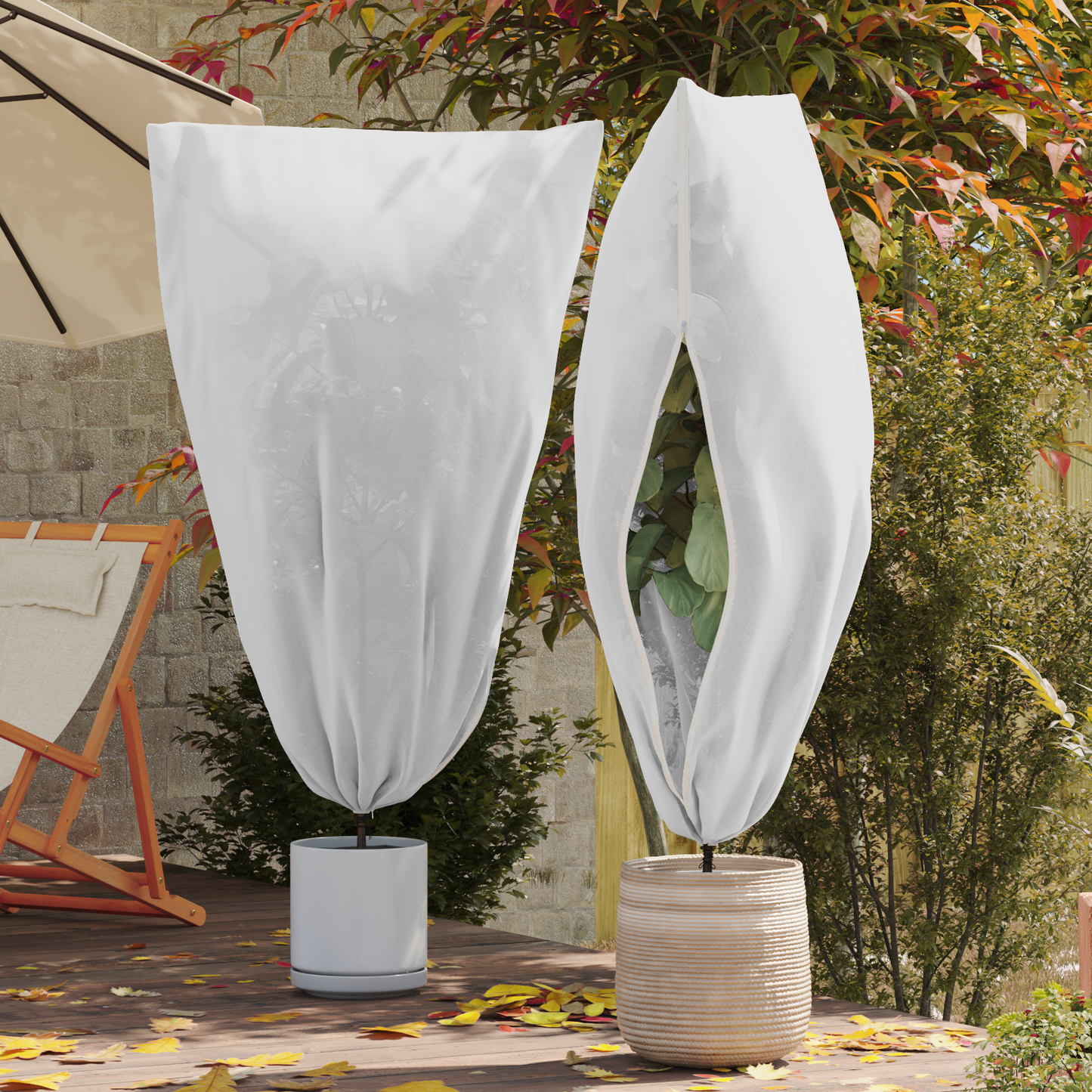 Frost Protection Plant Fleece Covers 5 pcs White 1.55 x 1 m