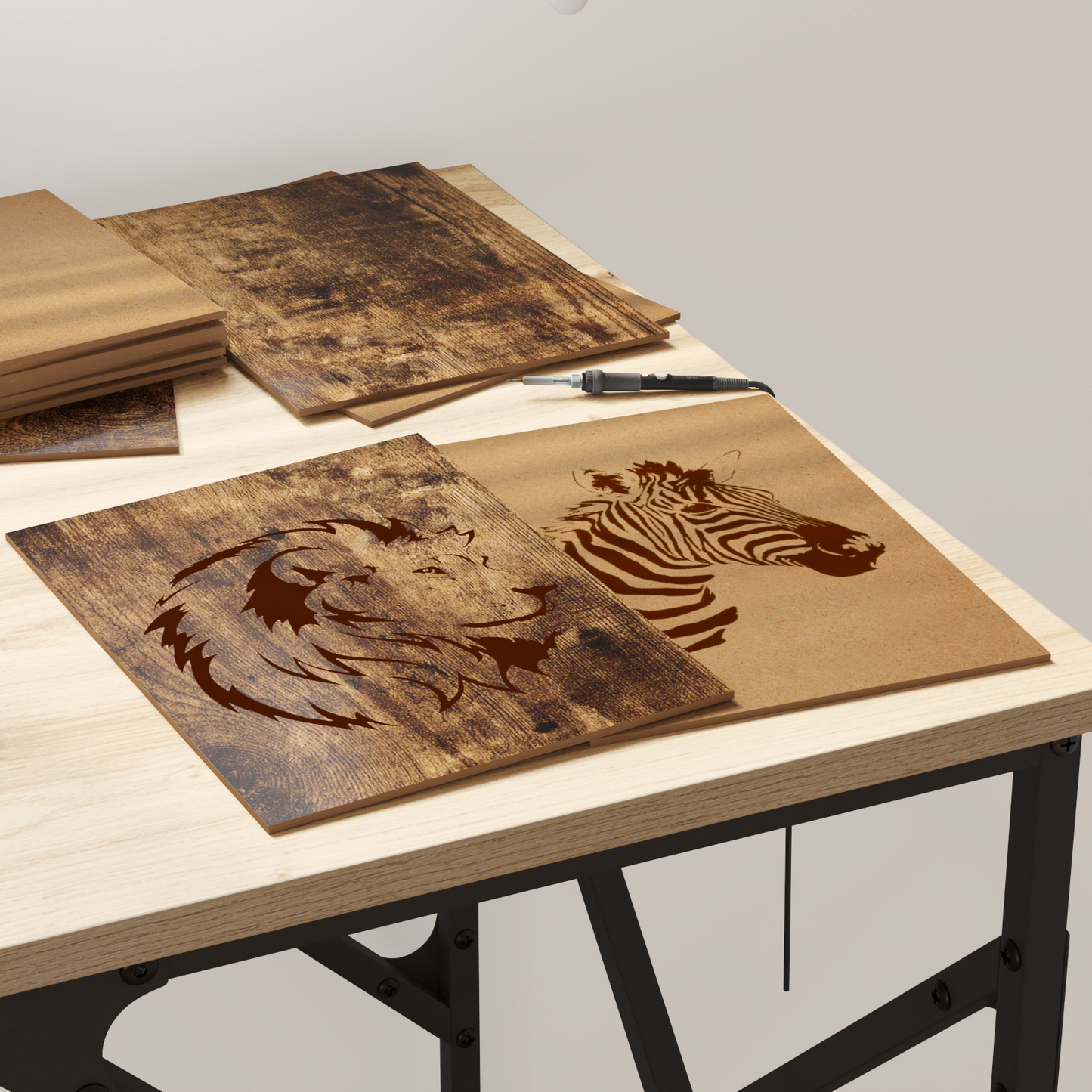 Decor Panels 50 pcs Smoked Oak 21 x 30 x 0.27 cm