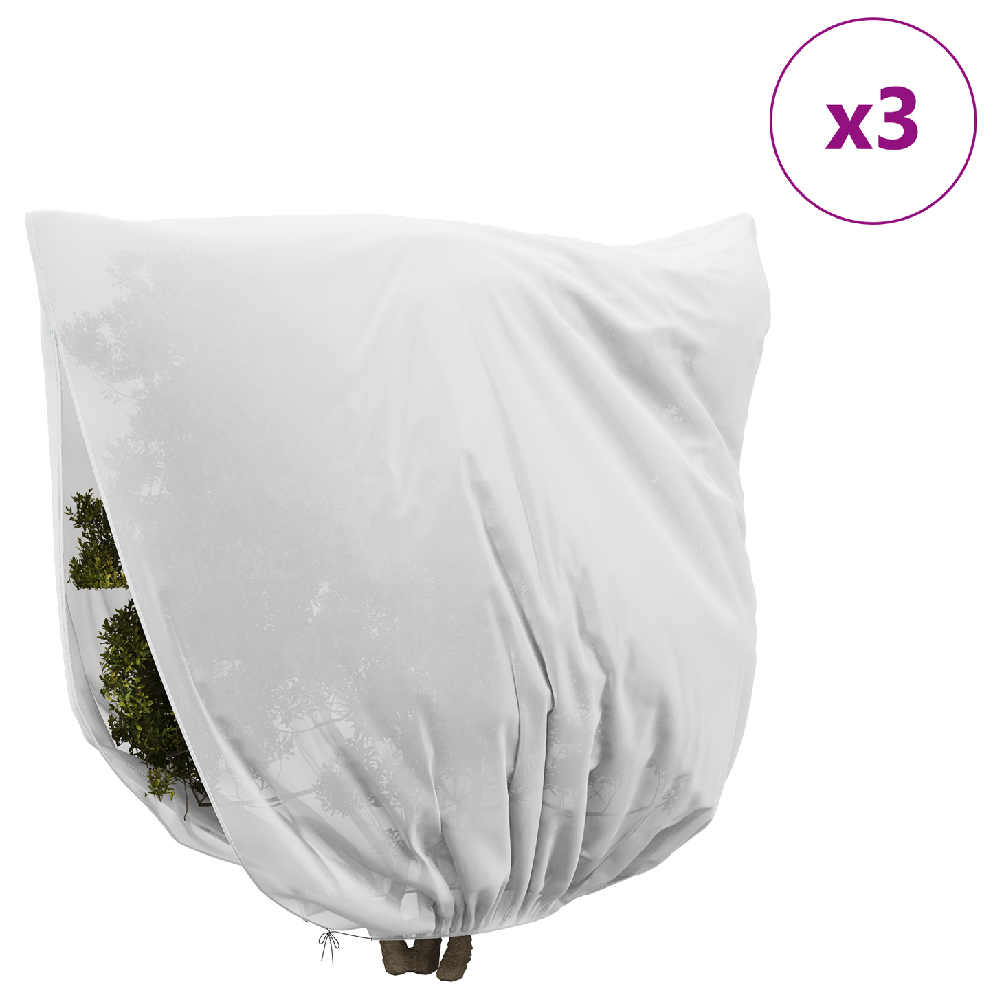Frost Protection Plant Fleece Covers 3 pcs White 3 x 3.93 m