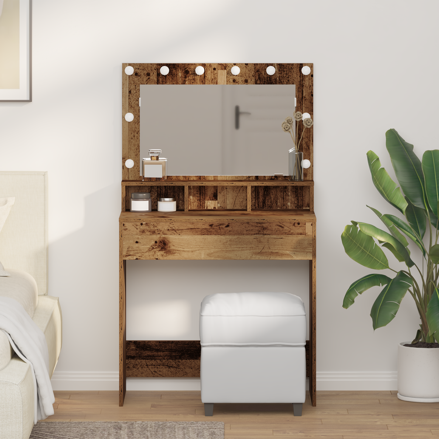 Dressing Table Old Wood 75.5 x 41 x 135 cm Engineered Wood