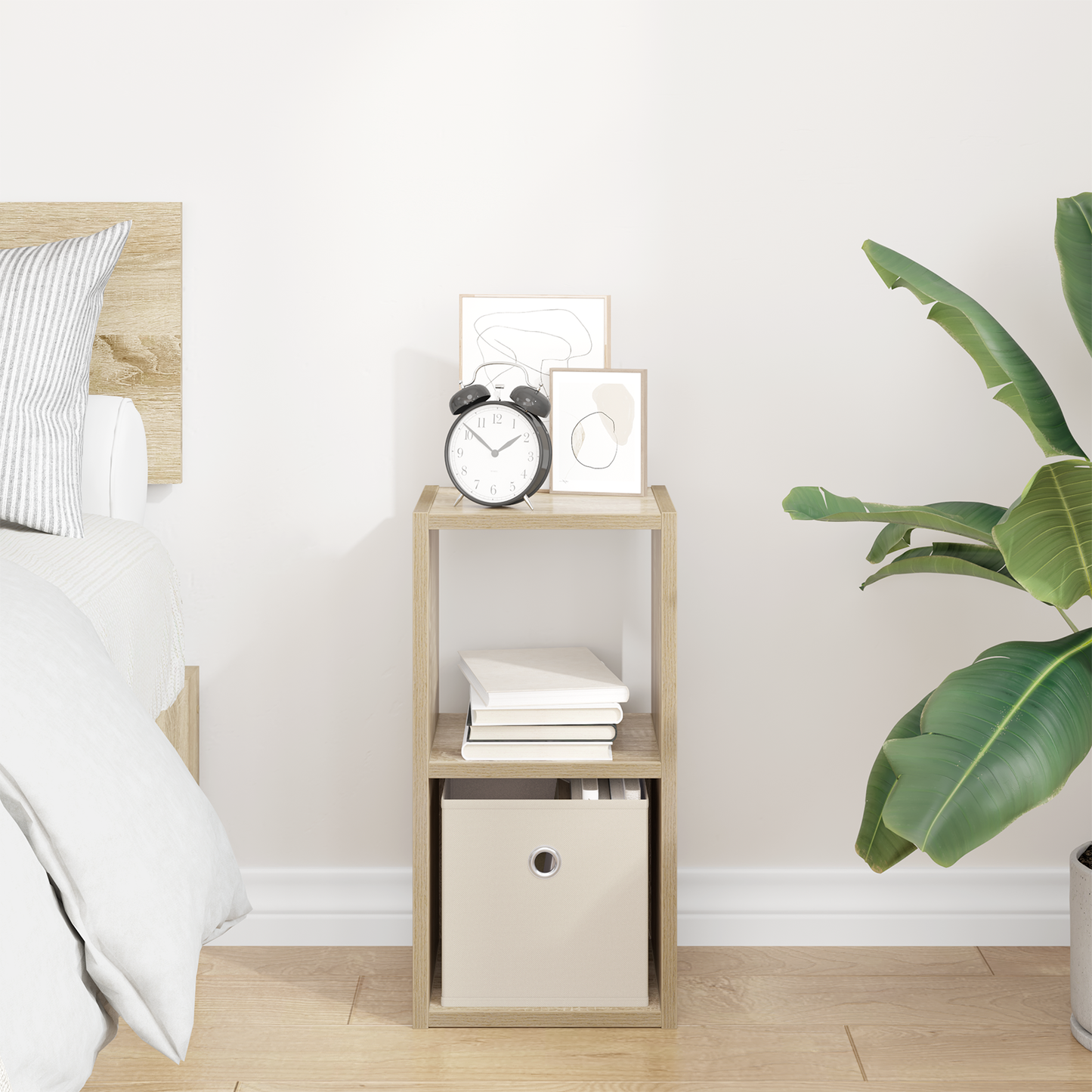 Bedside Table Sonoma Oak 25.5 x 22 x 49.5 cm Engineered Wood