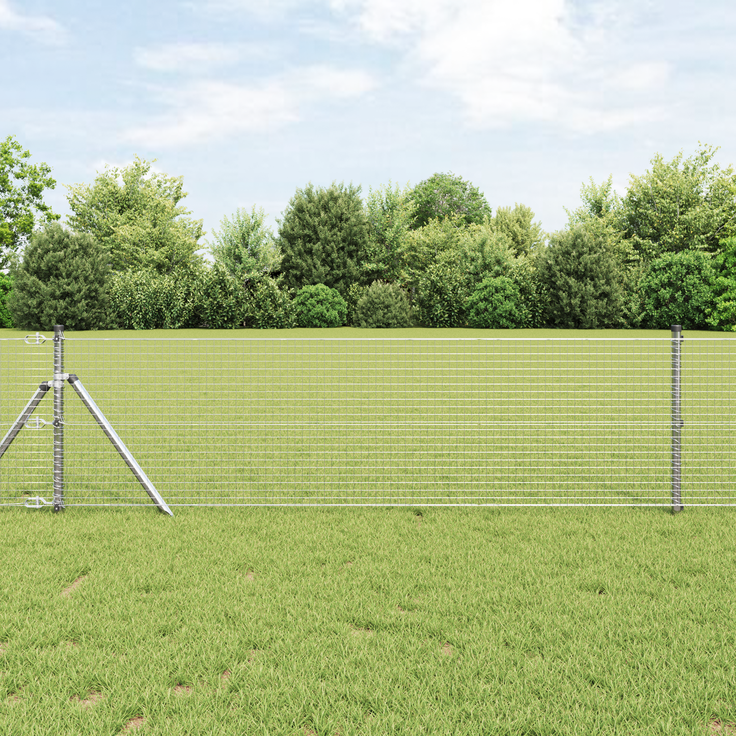 Welded Wire Fence Silver