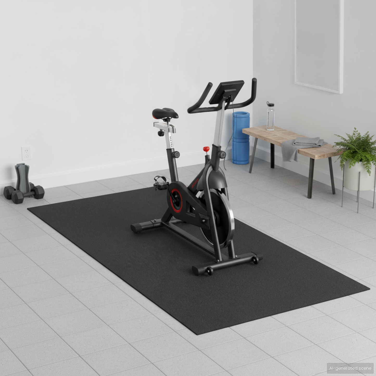 Sport Protection Mat Black 120 x 60 x 0.6 cm High-density PVC