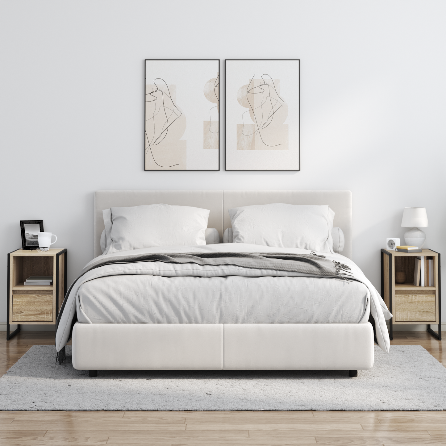 Bedside Table 2 pcs Sonoma 39.5 x 30 x 50 cm Engineered Wood