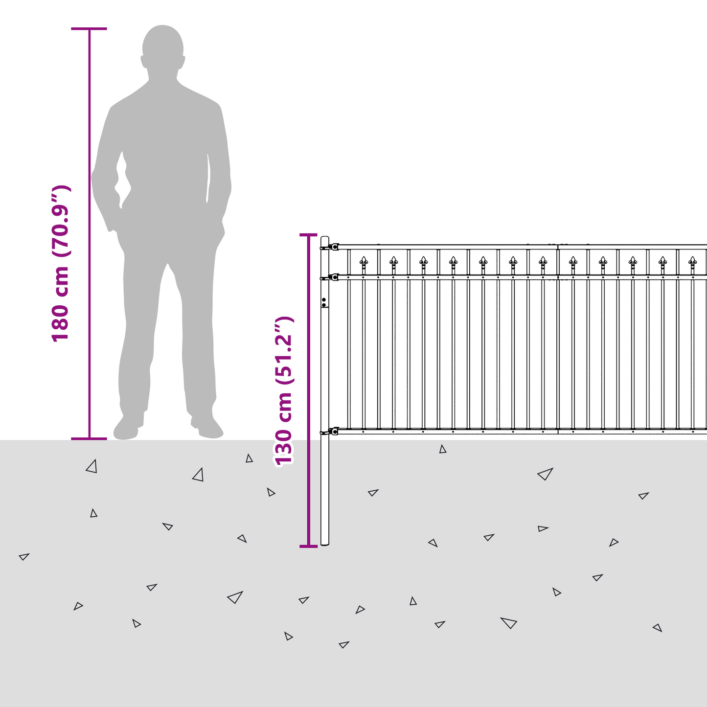 Spike Fence BAARLO Black