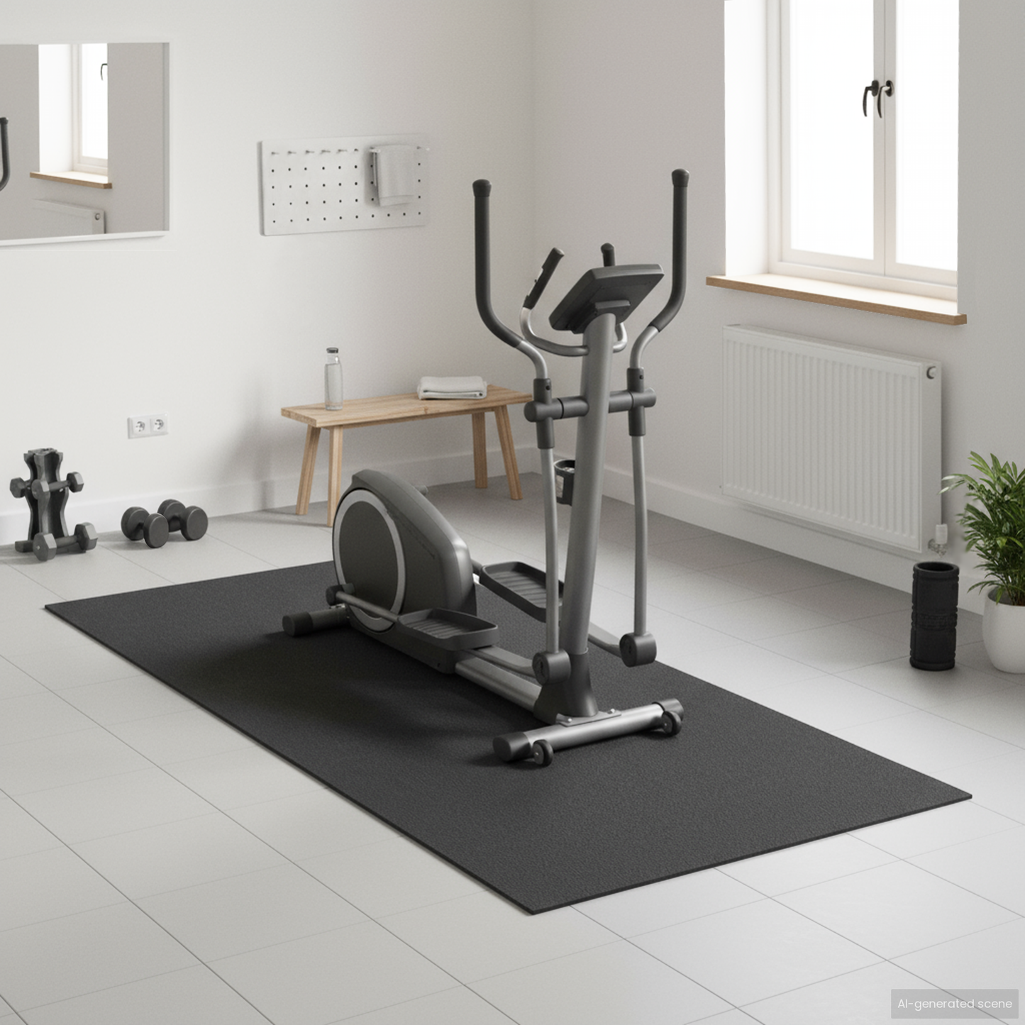 Sport Protection Mat Black 180 x 75 x 0.6 cm High-density PVC