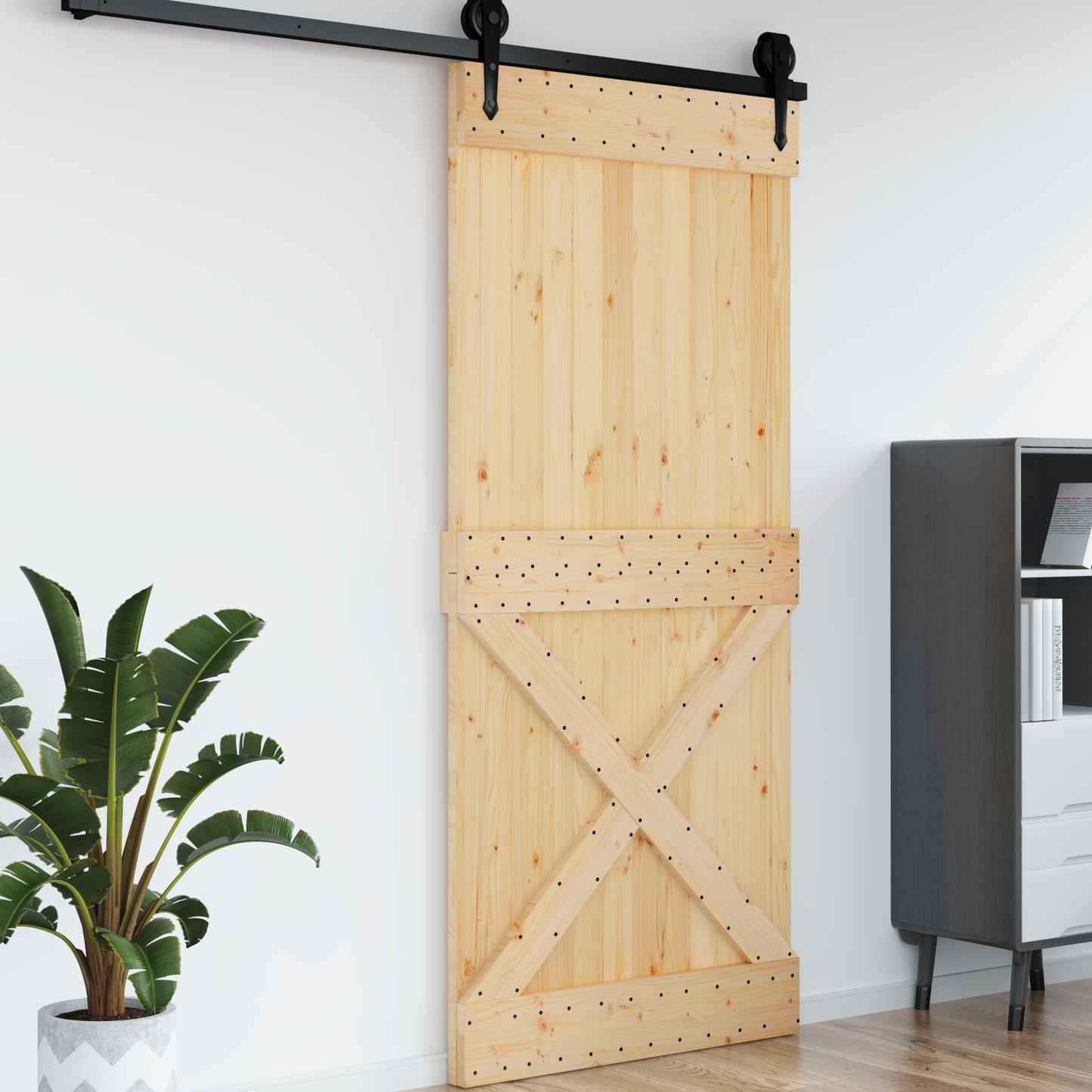 Door NARVIK Natural 100 x 210 cm Solid Pine Wood