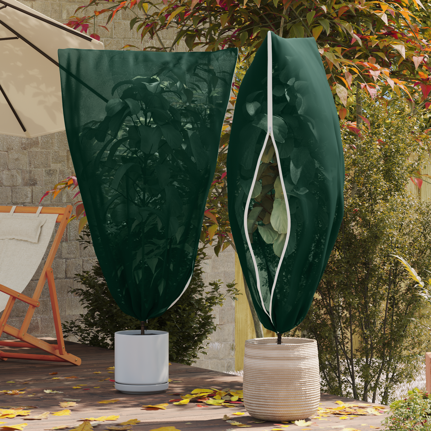 Frost Protection Plant Fleece Covers 5 pcs Green 1.8 x 1.2 m
