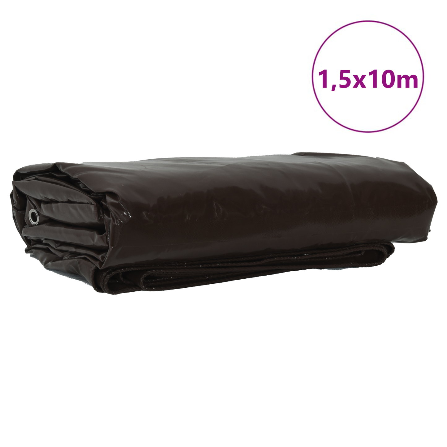Tarpaulin 650g / m² Brown 1.5 x 10 m Canvas with PVC Coating