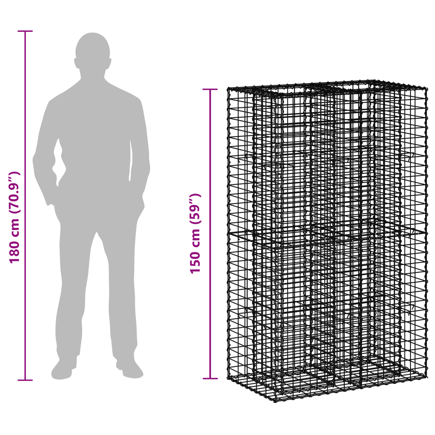 Gabion Raised Bed Silver