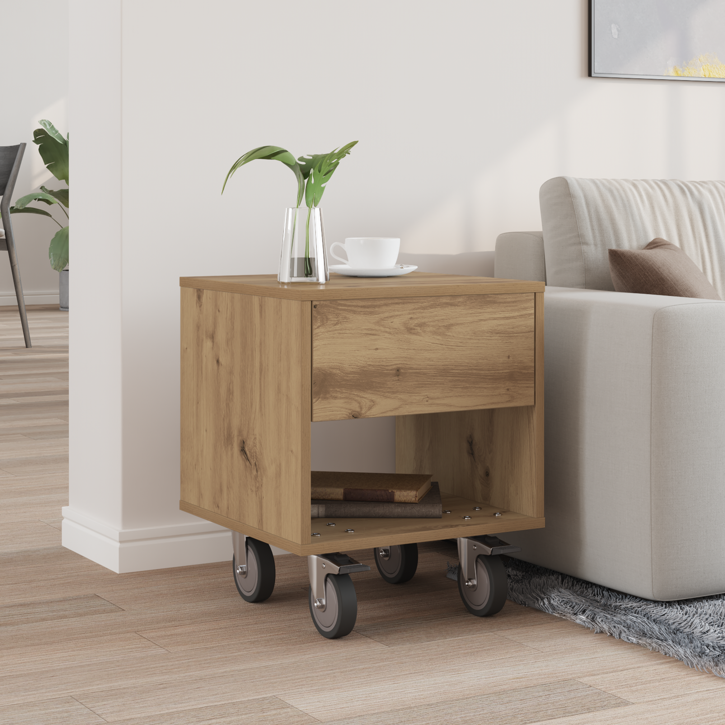 Bedside Table Artisan Oak 40.5 x 40 x 48 cm Engineered Wood
