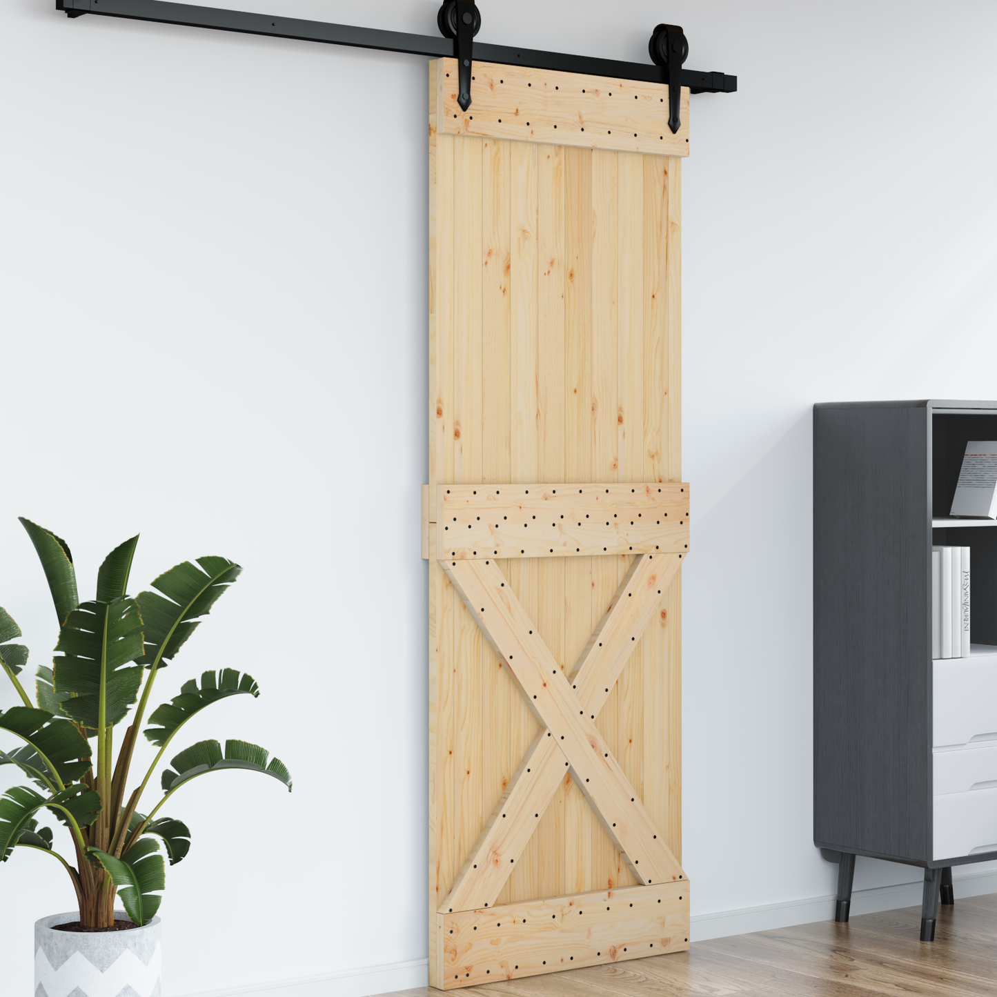 Door NARVIK Natural 80 x 210 cm Solid Pine Wood