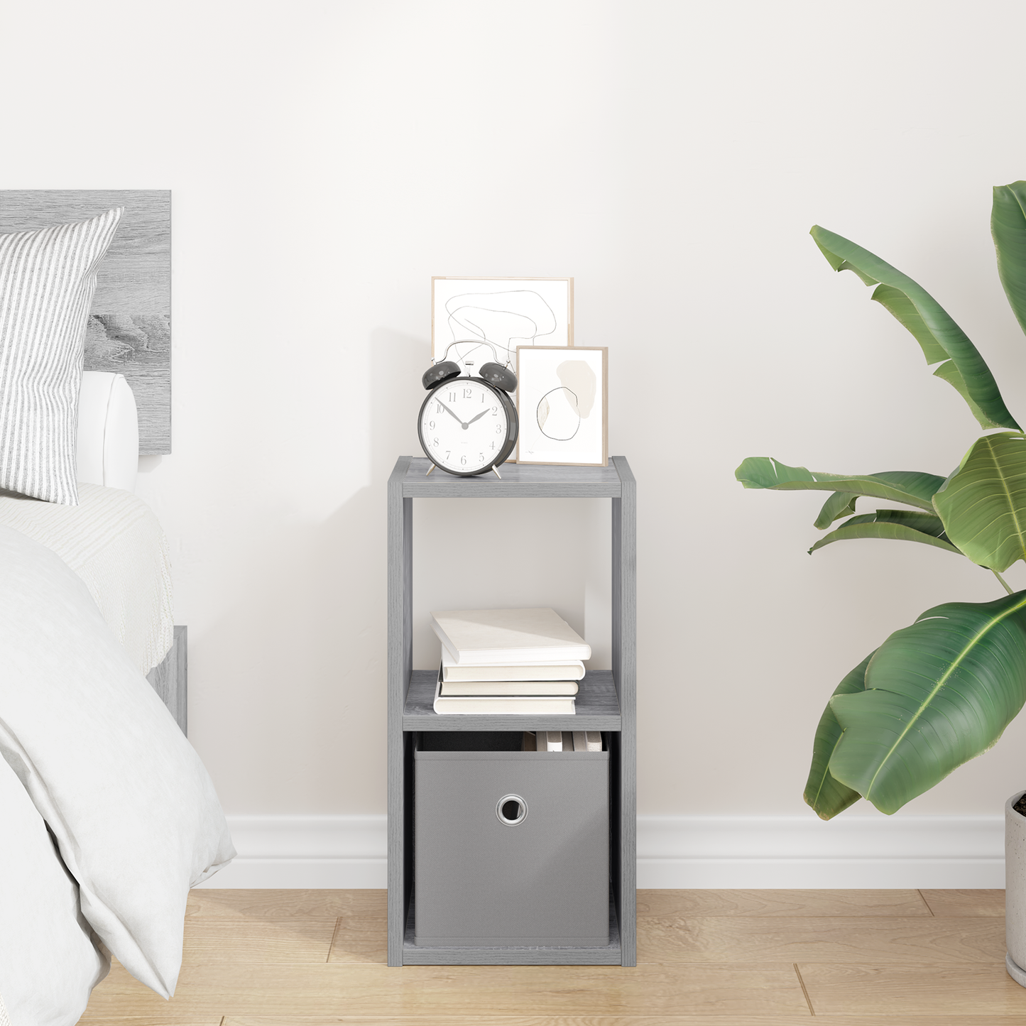 Bedside Table Grey Sonoma 25.5 x 22 x 49.5 cm Engineered Wood