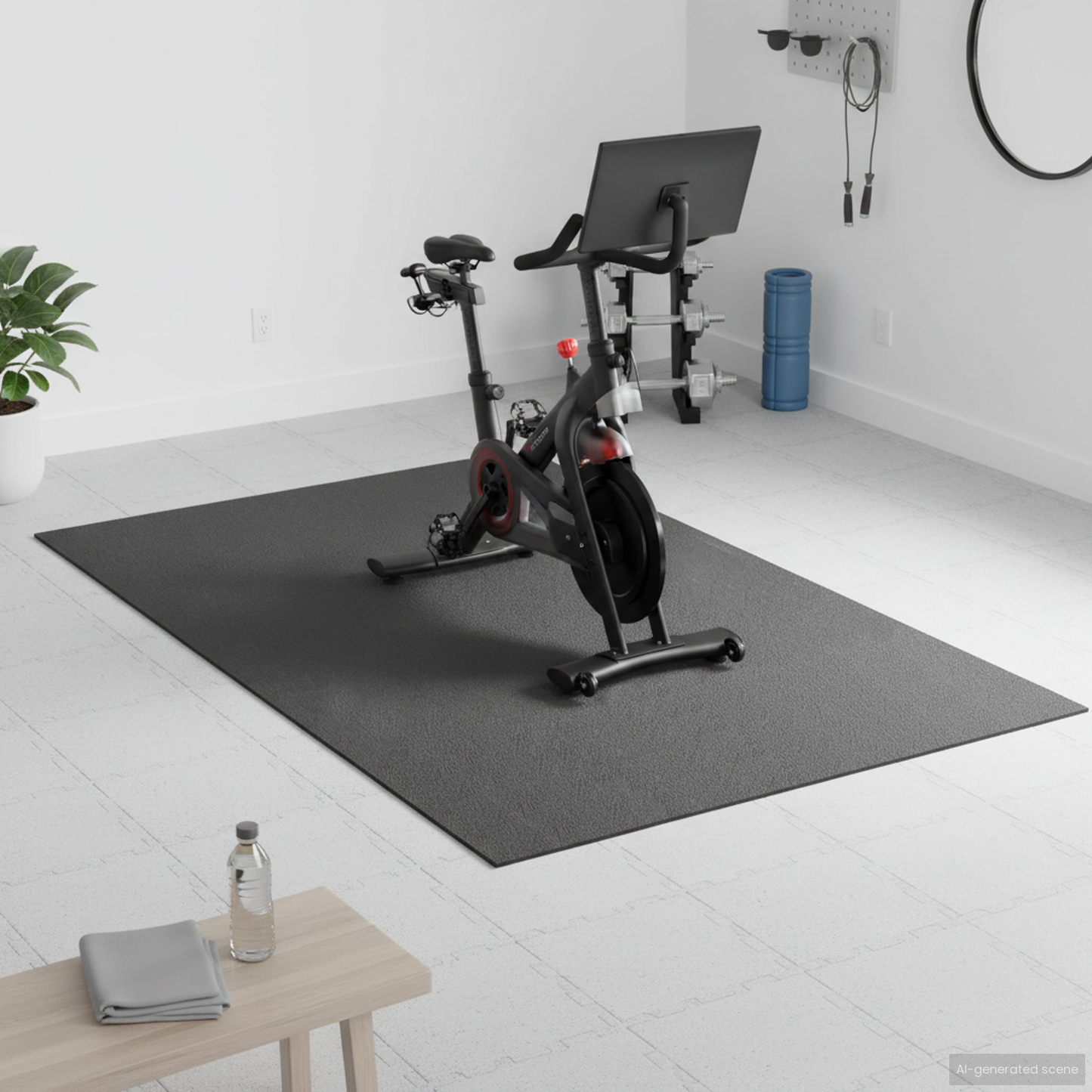 Sport Protection Mat Black 183 x 122 x 0.6 cm High-density PVC