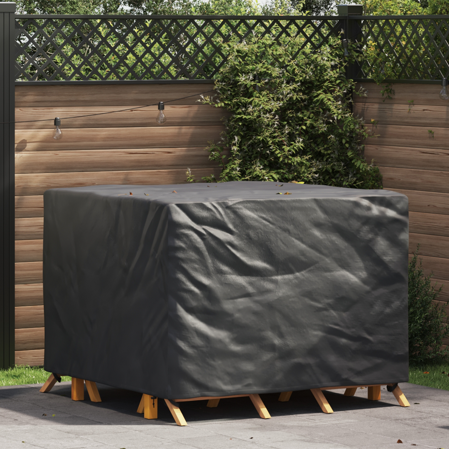Furniture Cover Black 125 x 125 x 74 cm 420D Oxford fabric
