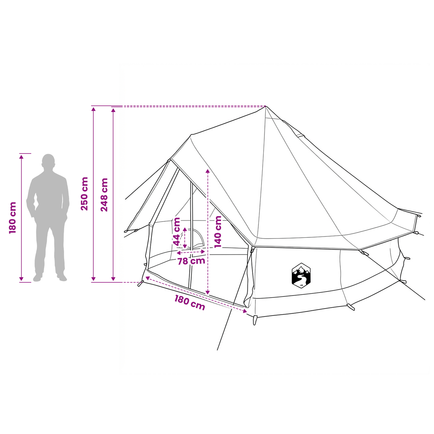 Family Tent Cream 8-Person Polycotton