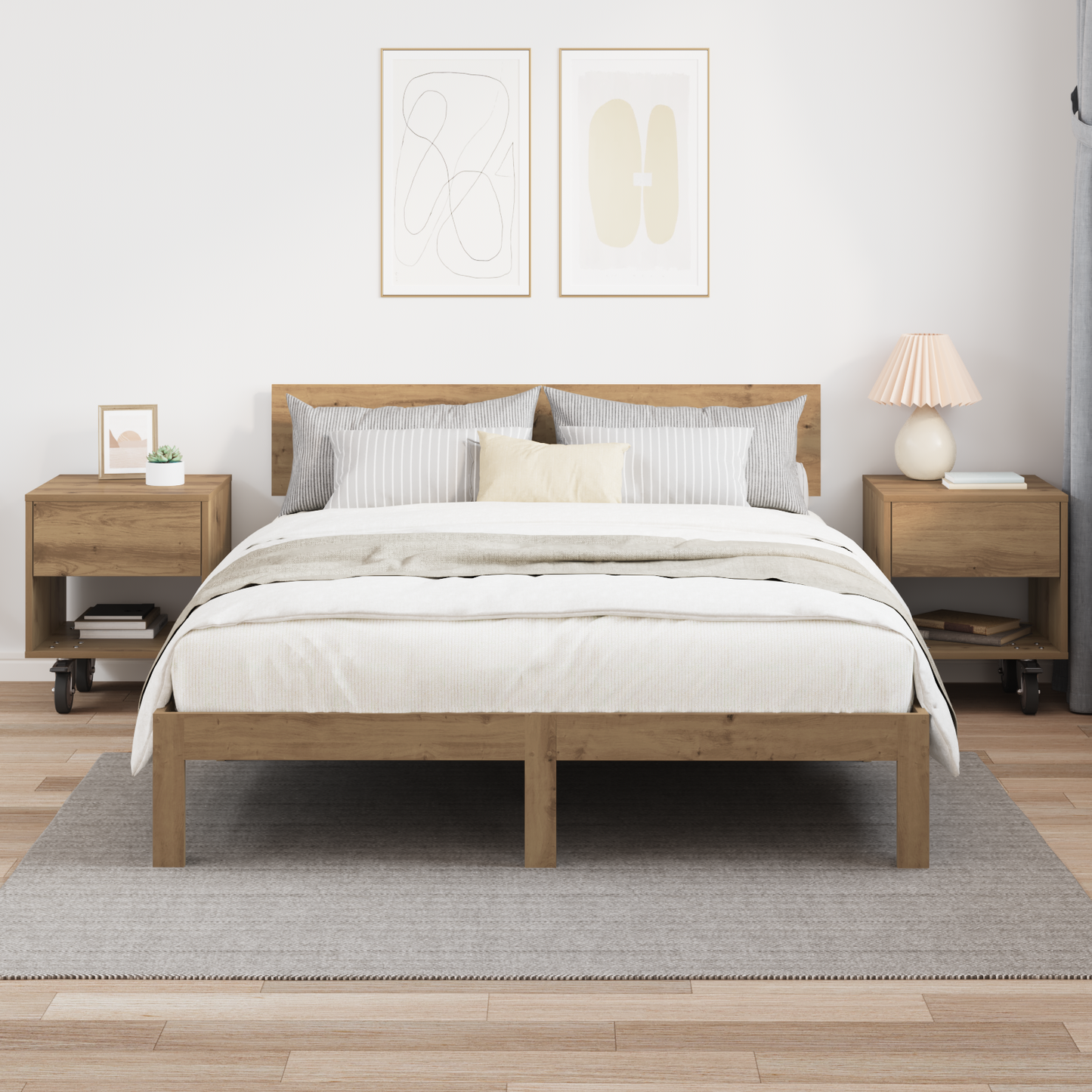 Bedside Table 2 pcs Artisan Oak 40.5 x 40 x 48 cm