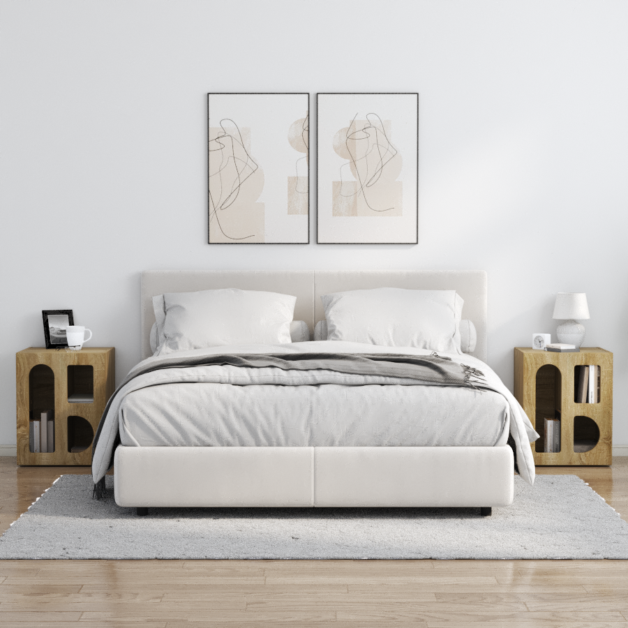 Bedside Table ELST 2 pcs Sonoma Oak 40 x 35 x 50 cm
