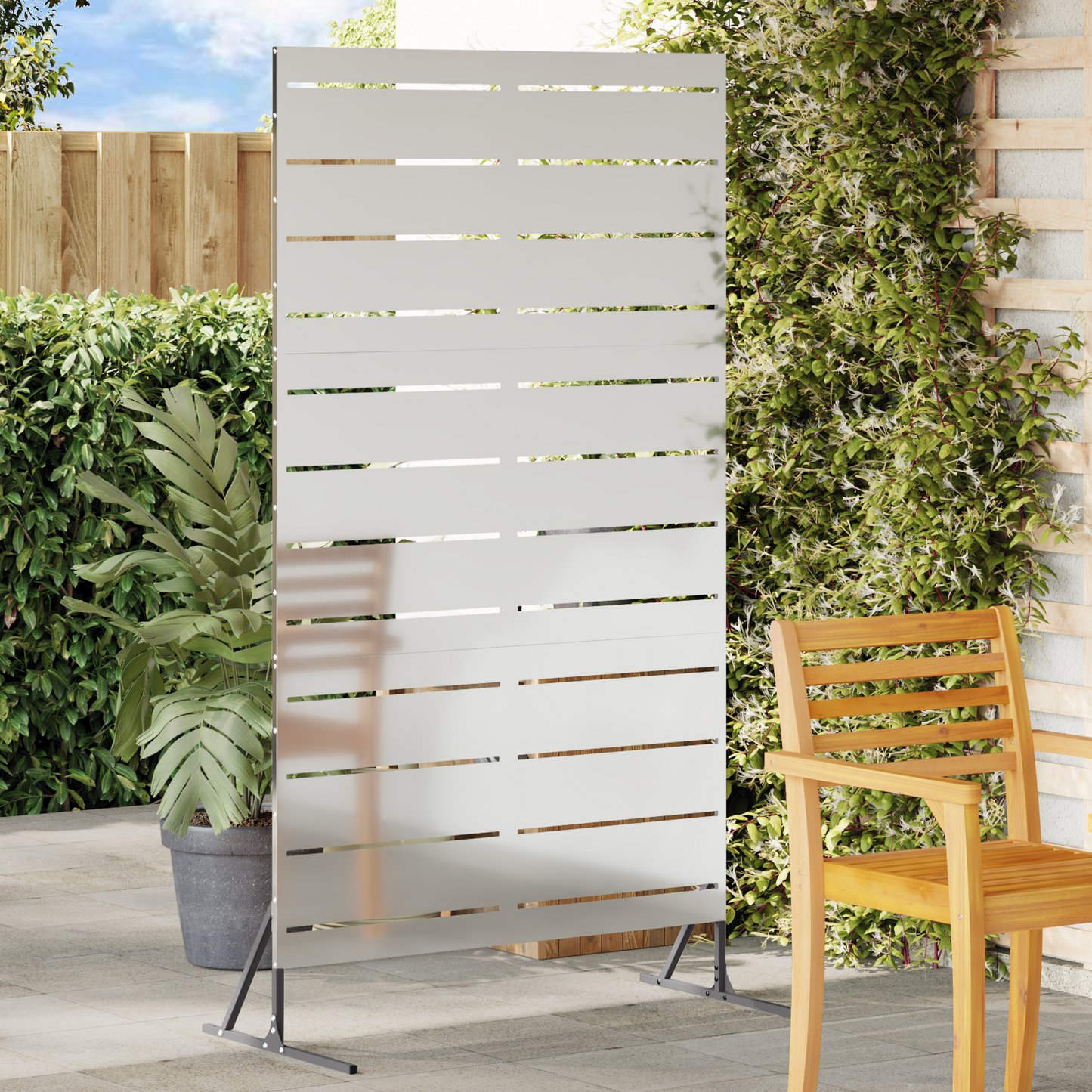 Privacy Screen Grey 100 x 50 x 180 cm Steel
