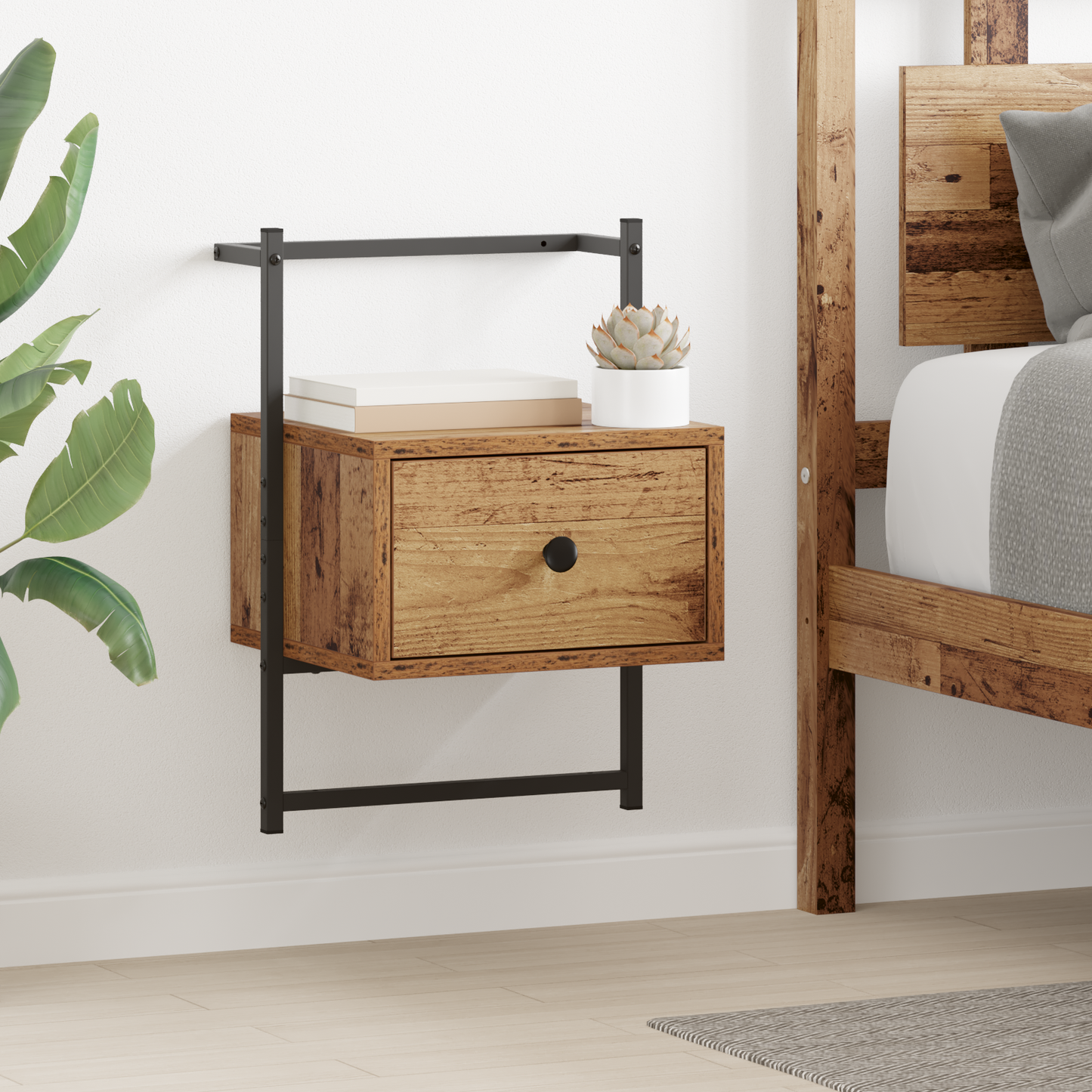 Bedside Cabinet 2 pcs Old Wood 35 x 30 x 51 cm Engineered Wood